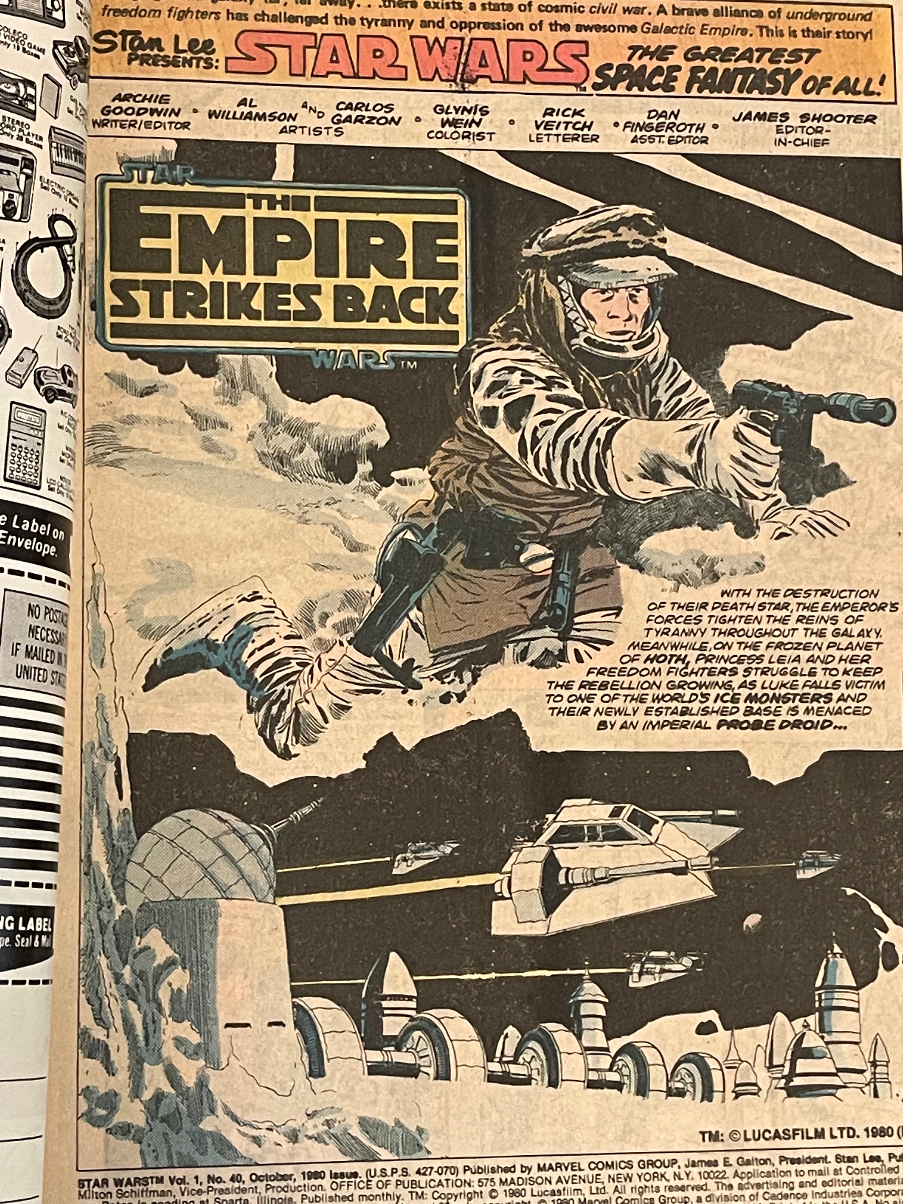 Star Wars #40 comic 1980