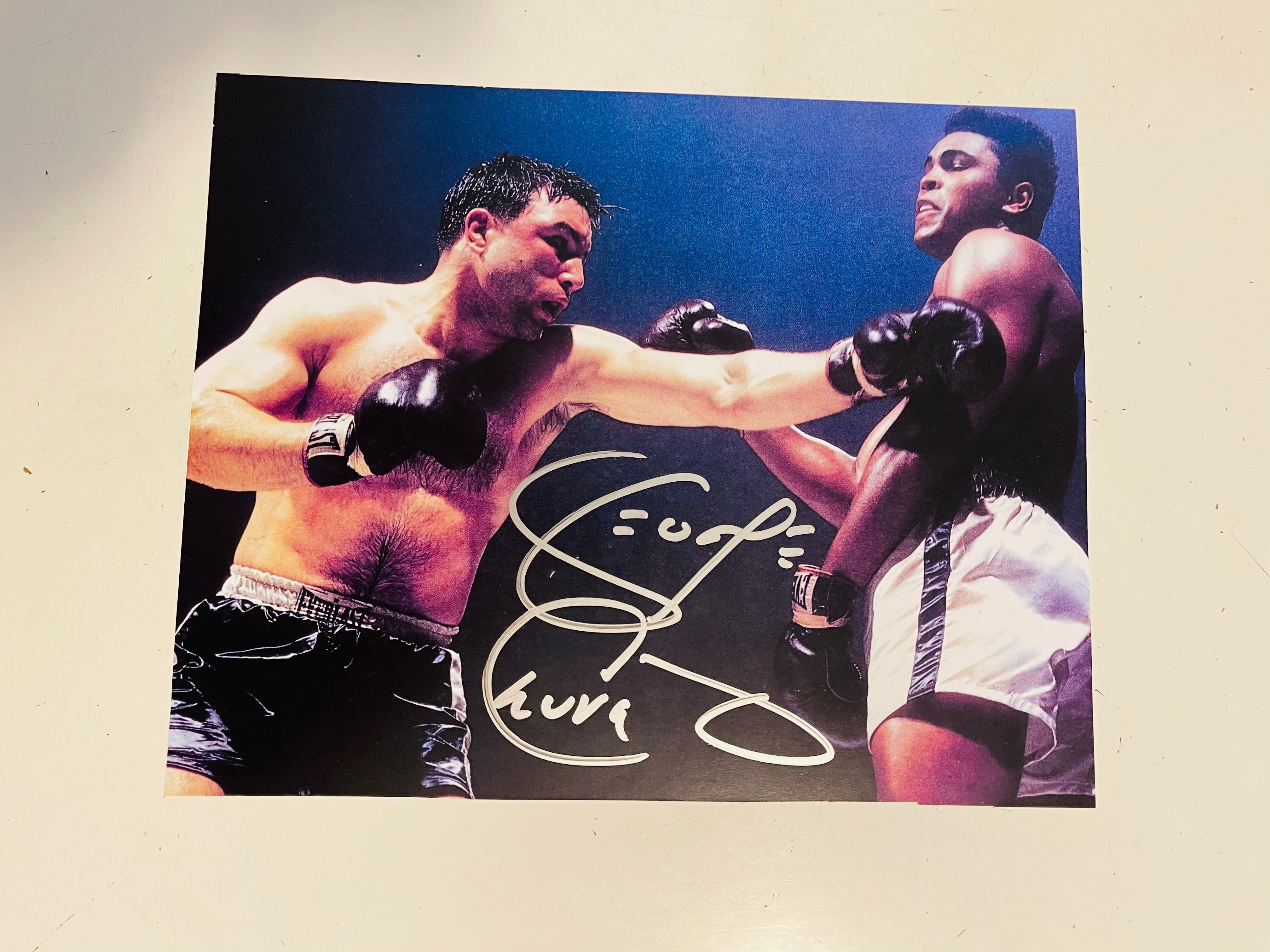 George Chuvalo Boxing legend signed in person 8x10 photo with COA