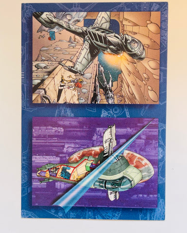 Star Wars Topps Vehicles promo postcard 1997
