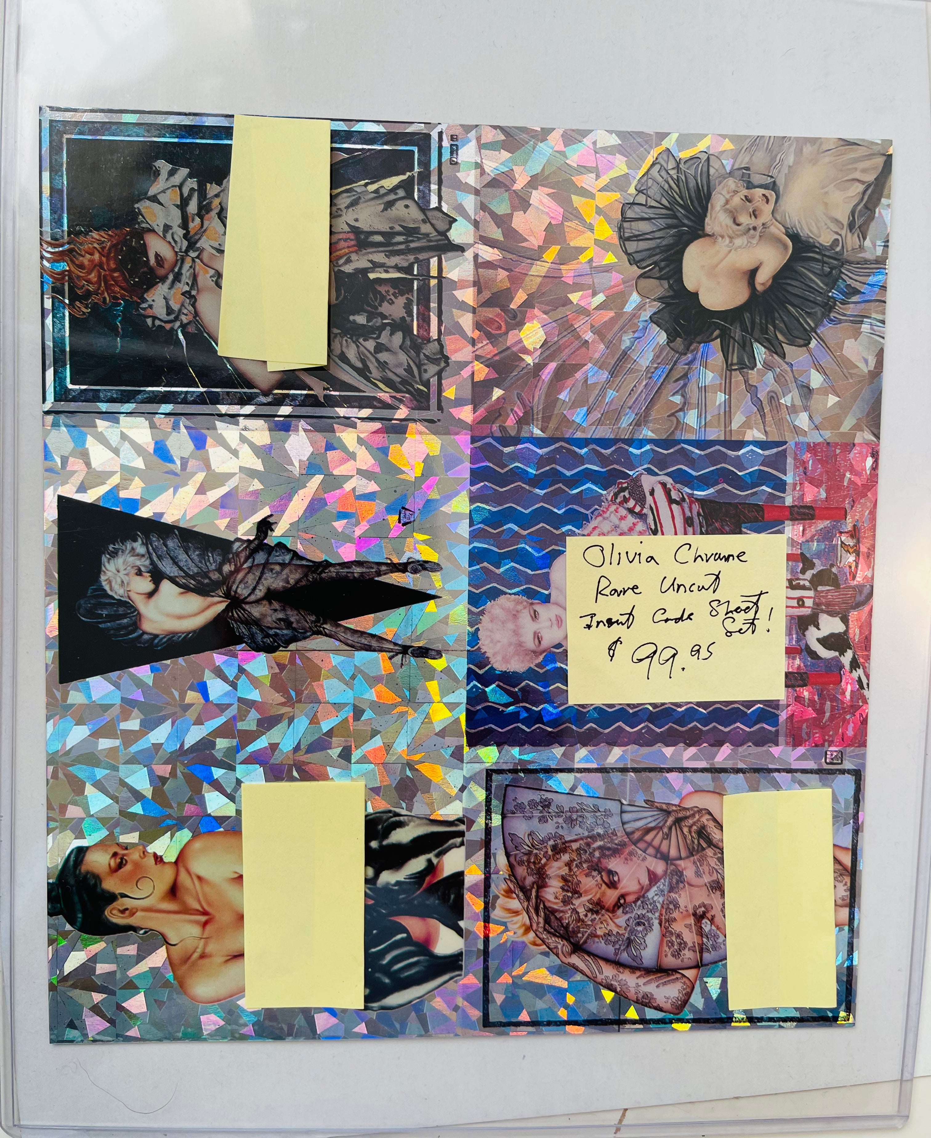 Olivia Fantasy cards rare Foil inserts set uncut cards sheet 1990s