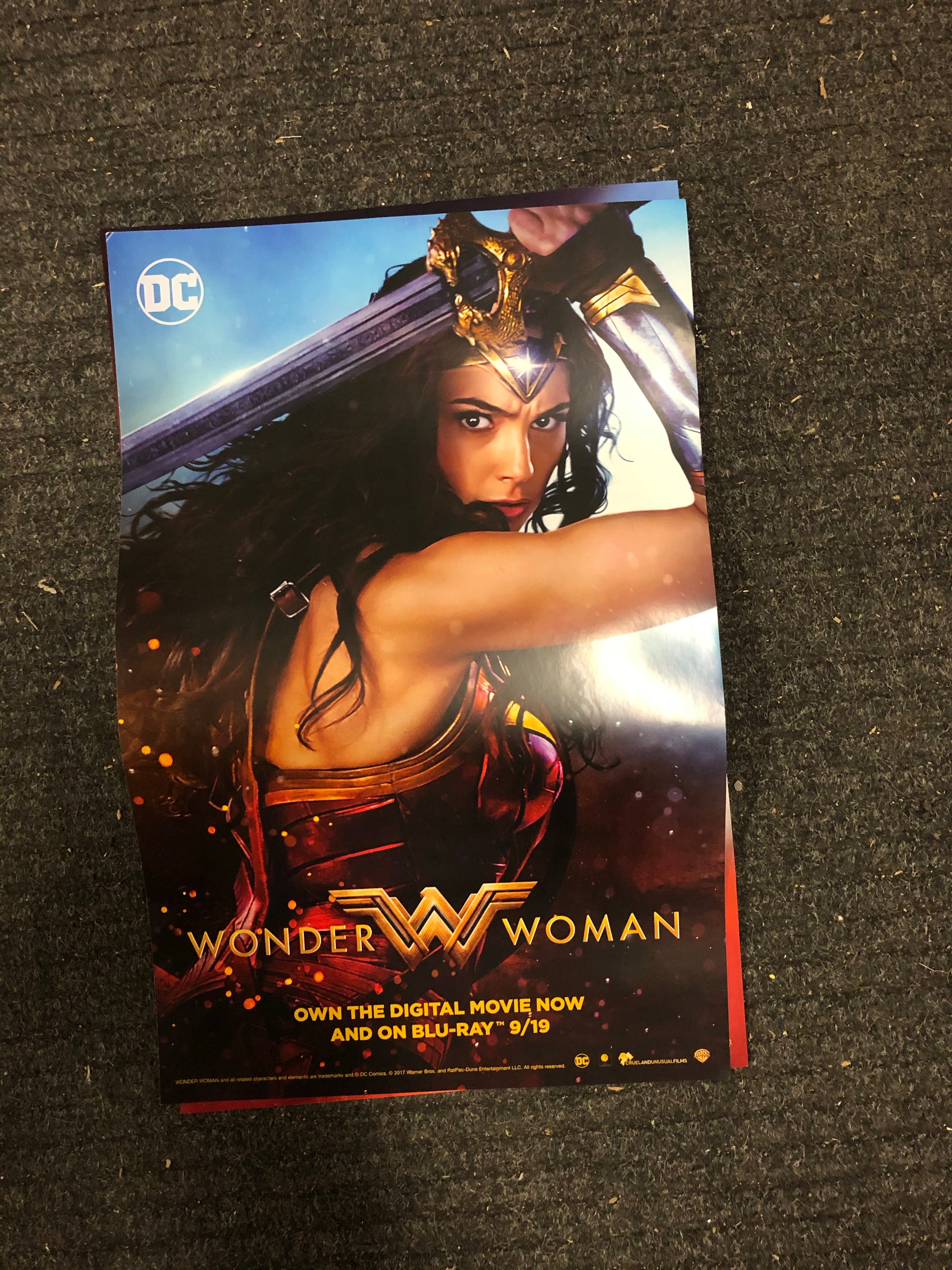 Wonder Woman rare limited issue DVD two posters 2017