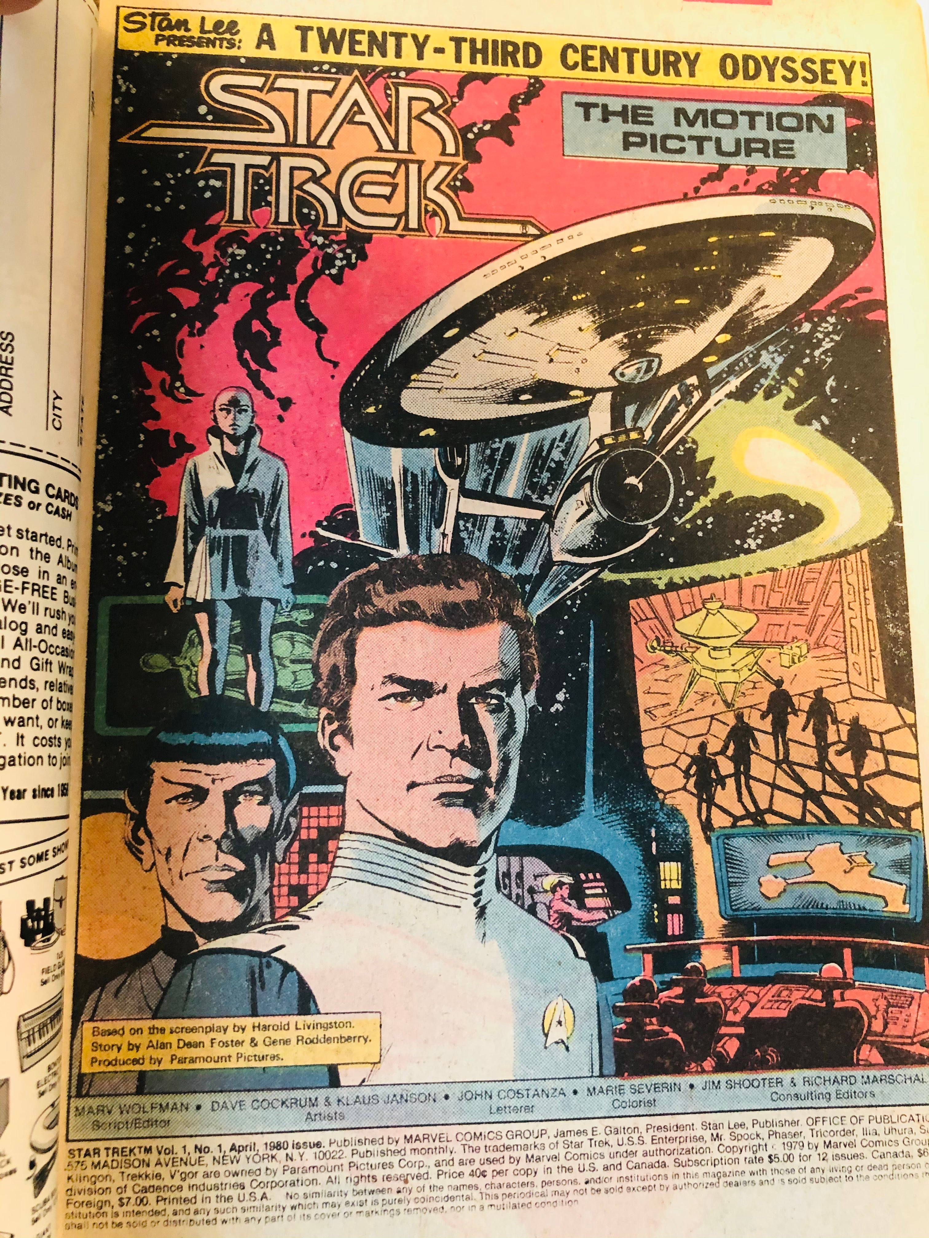 Star Trek movie high grade #1 comic book 1980