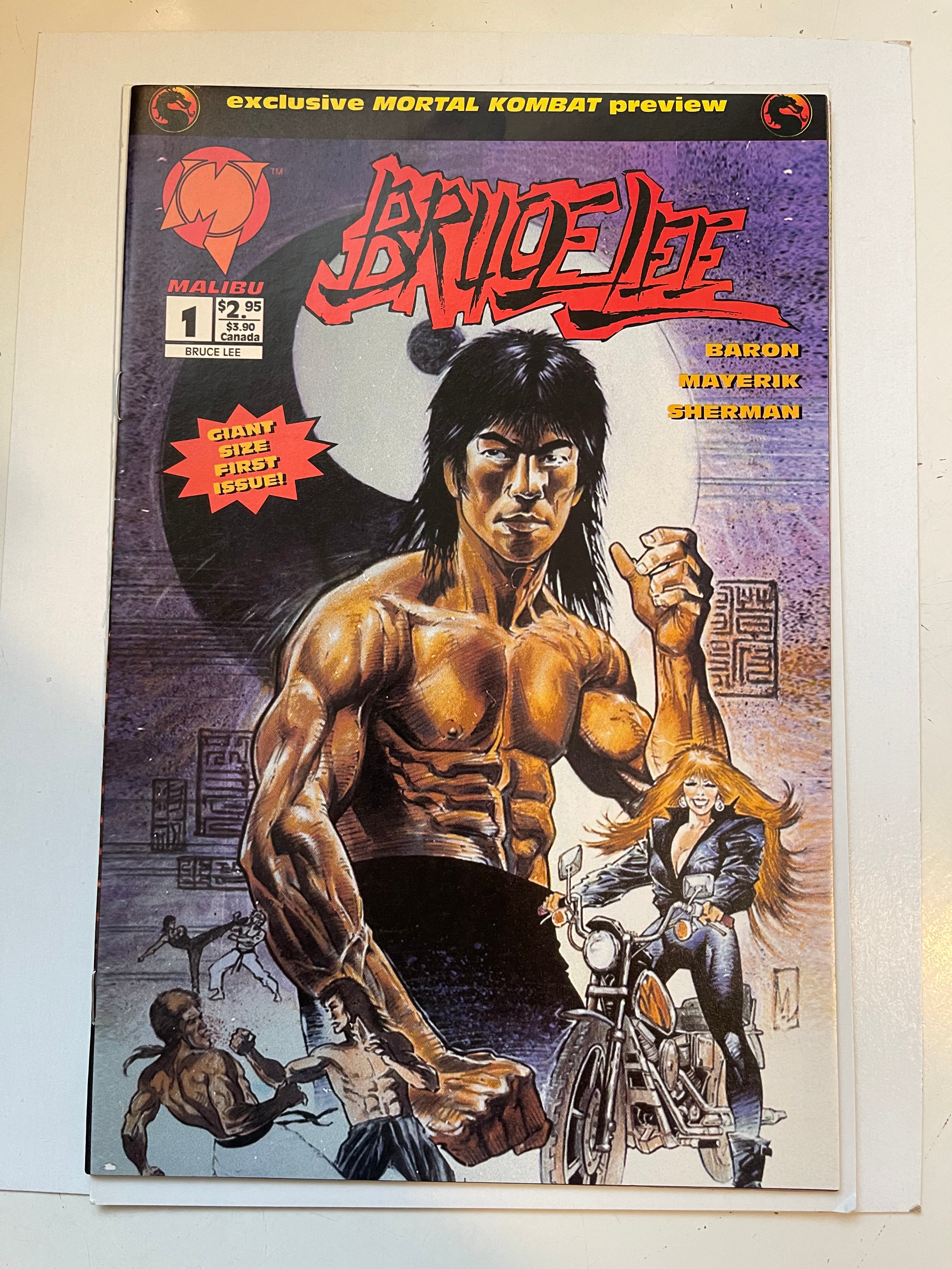 Bruce Lee comic with Mortal Combat preview 1990s