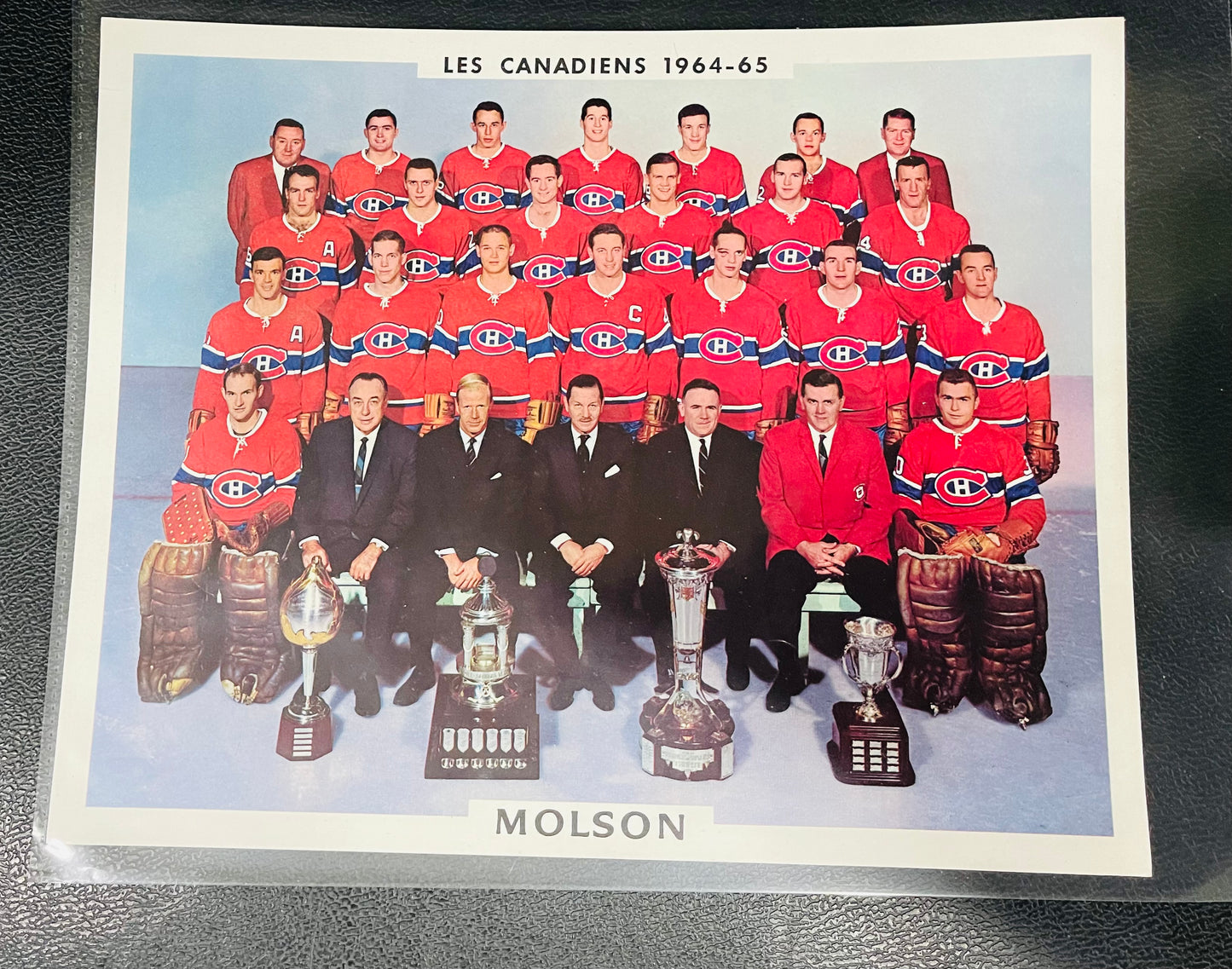 Montreal Canadiens hockey rare 1964 team photo from Molsons beer company