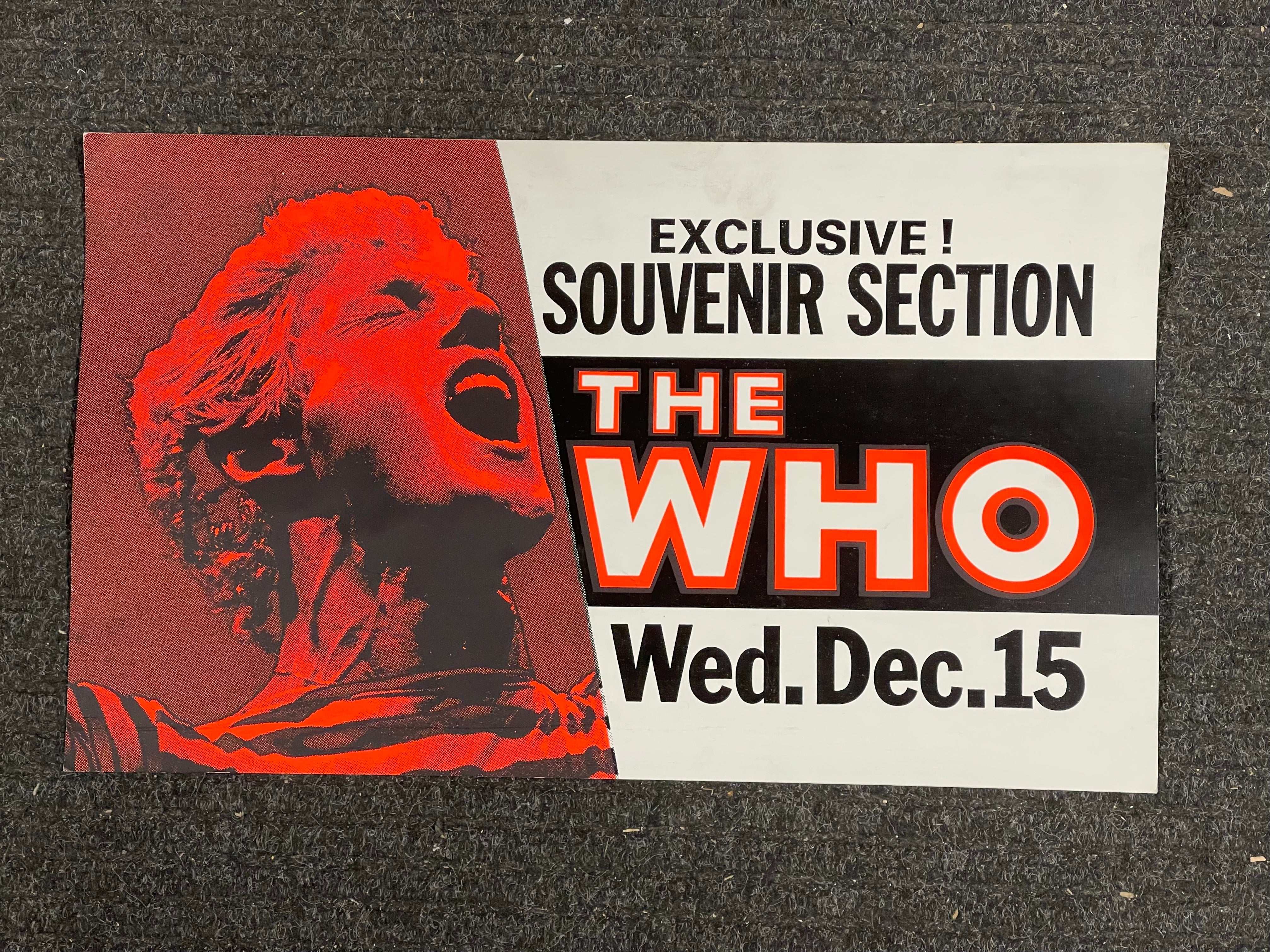 The Who rare Roger Daltrey Concert cardboard ad 1990s