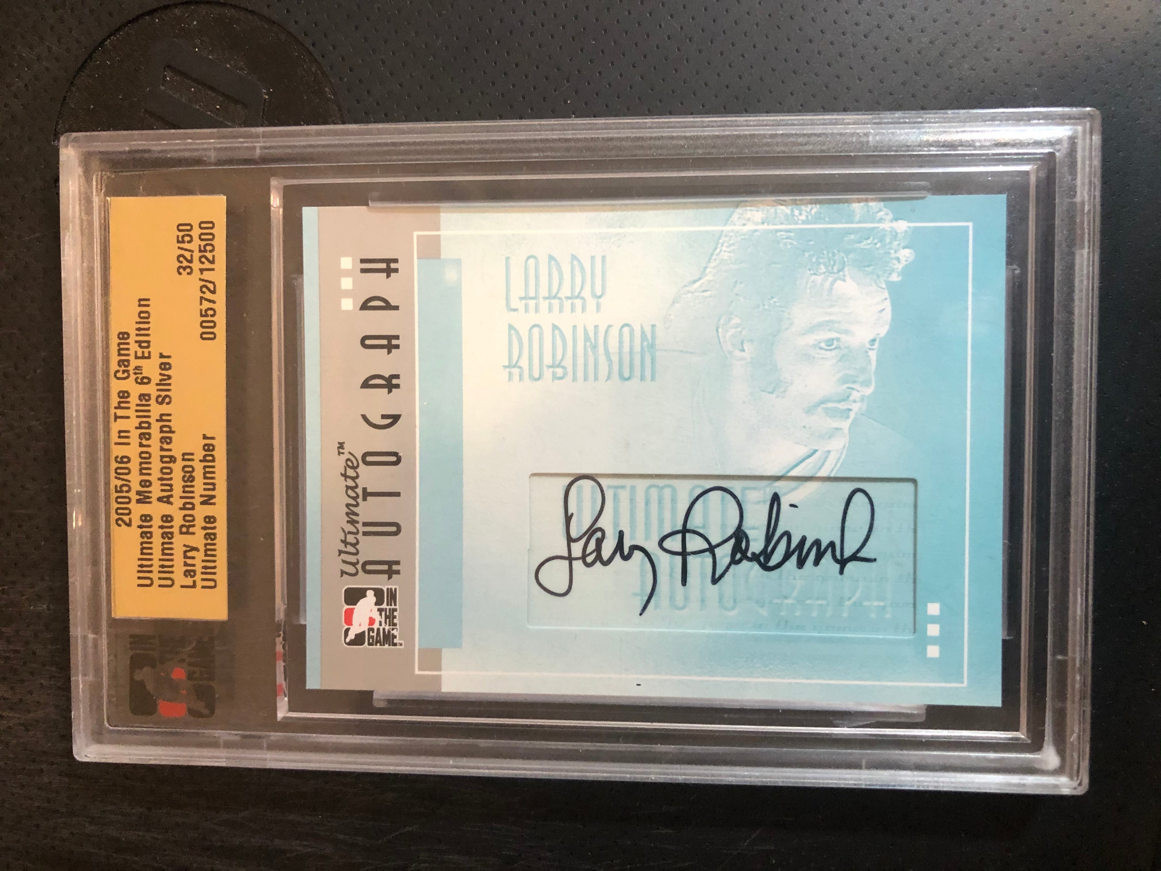 Larry Robinson hockey autograph insert card