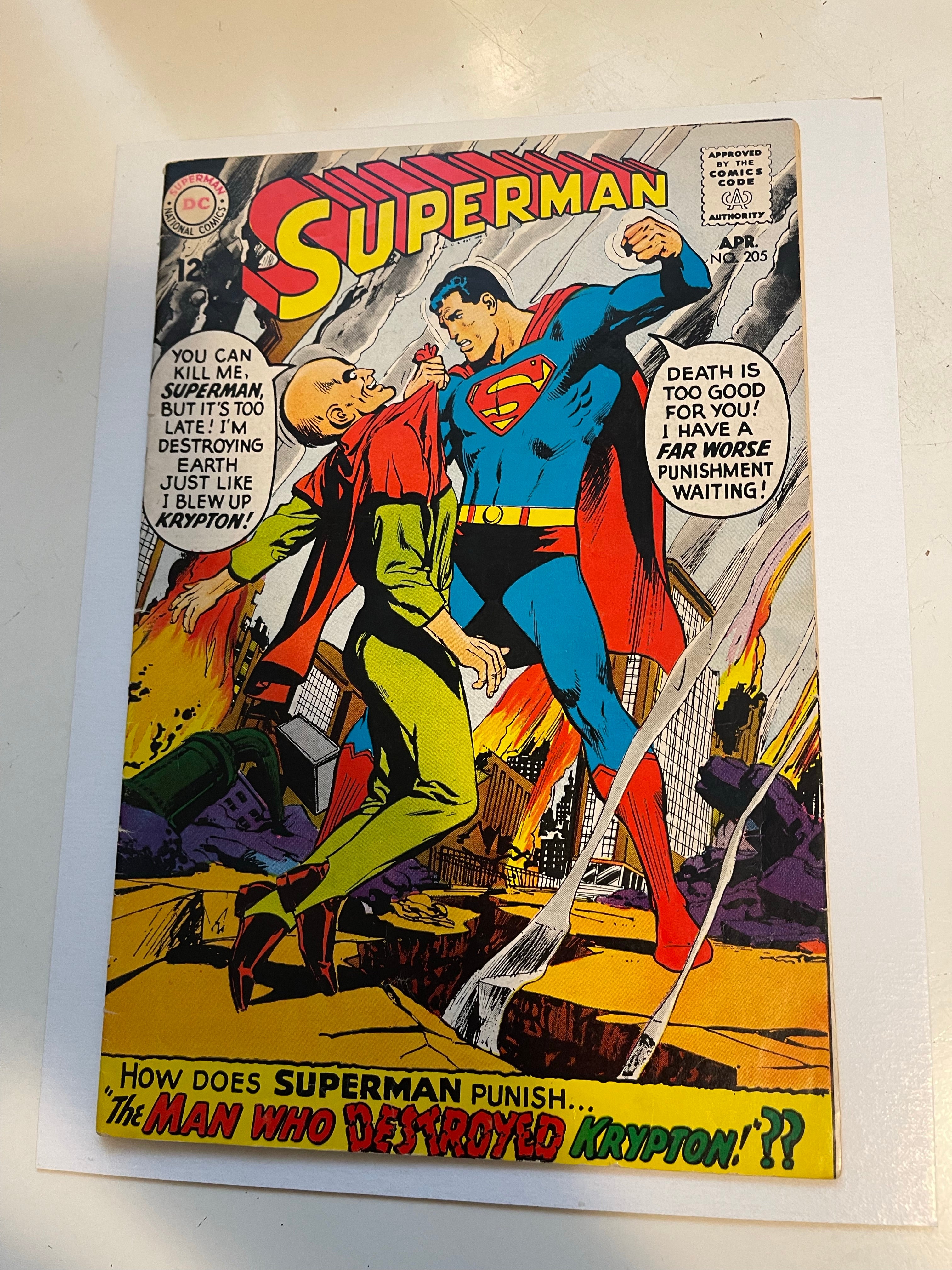 Superman #205 comic book 1968