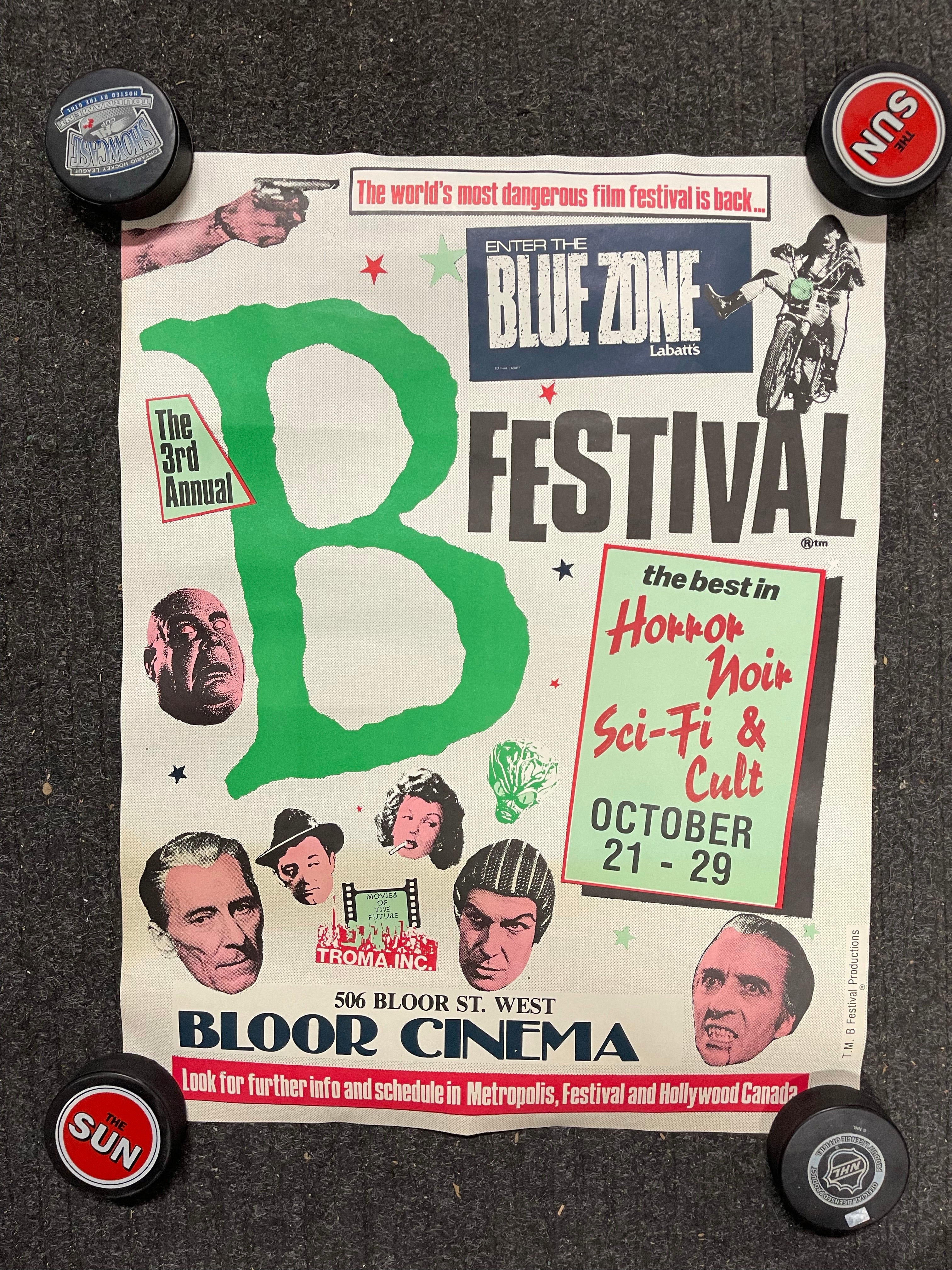 Horror and Scifi B movies festival rare poster 1981