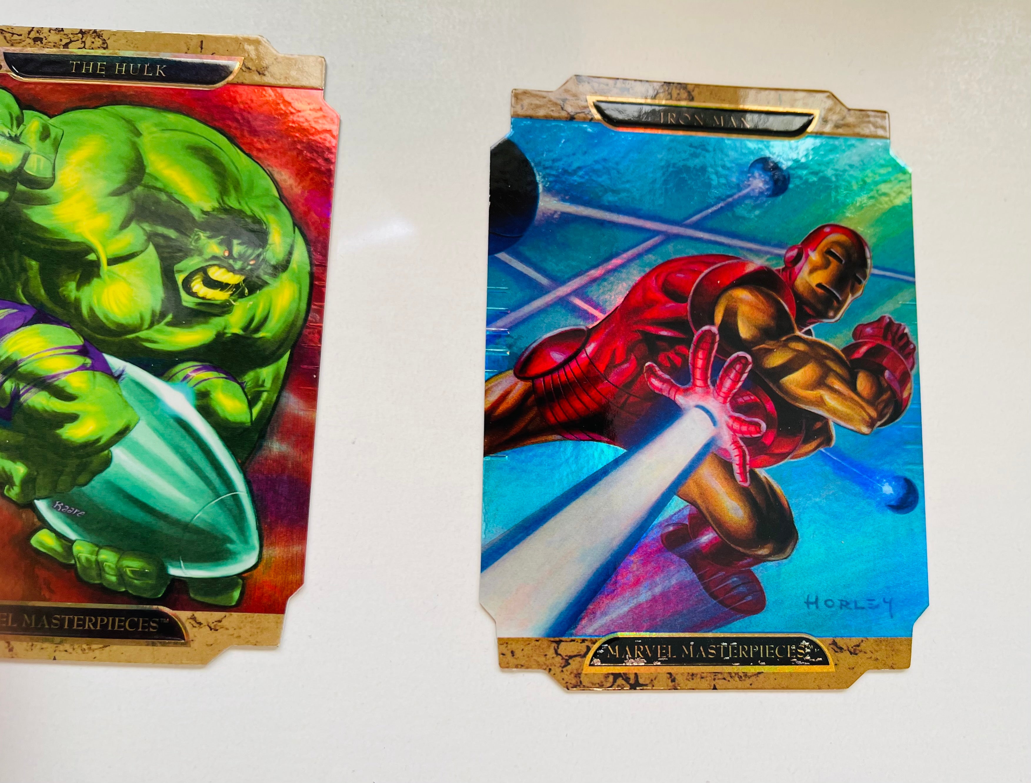 Marvel masterpieces two rare Die-cut insert cards 2008