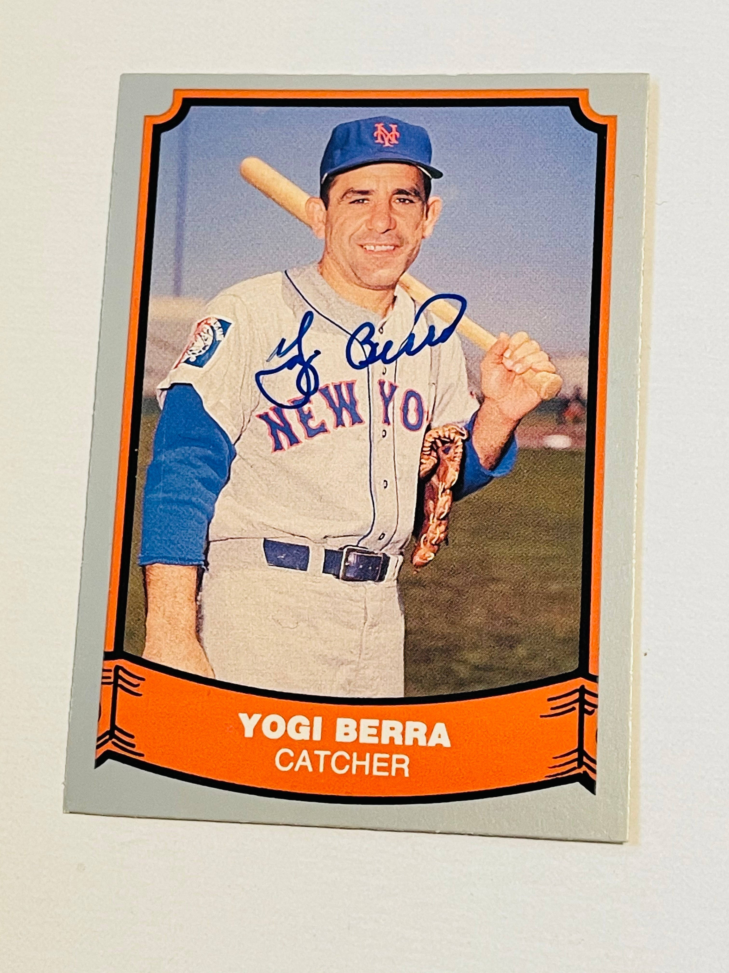 Yogi Berra signed in person baseball card with COA