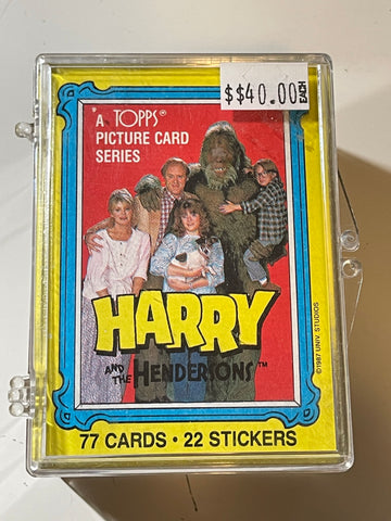Harry and the Hendersons TV show cards and stickers set 1987