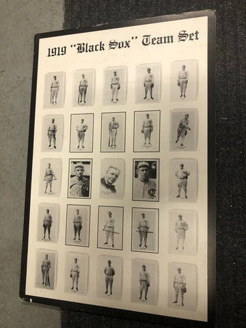 1919 Black Sox team set limited issued poster on foam board 1990s