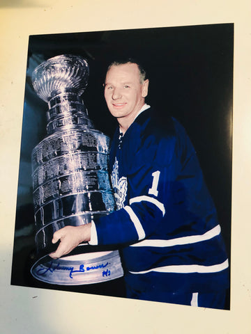 Johnny Bower signed in person autograph Leafs 8x10 photo with COA