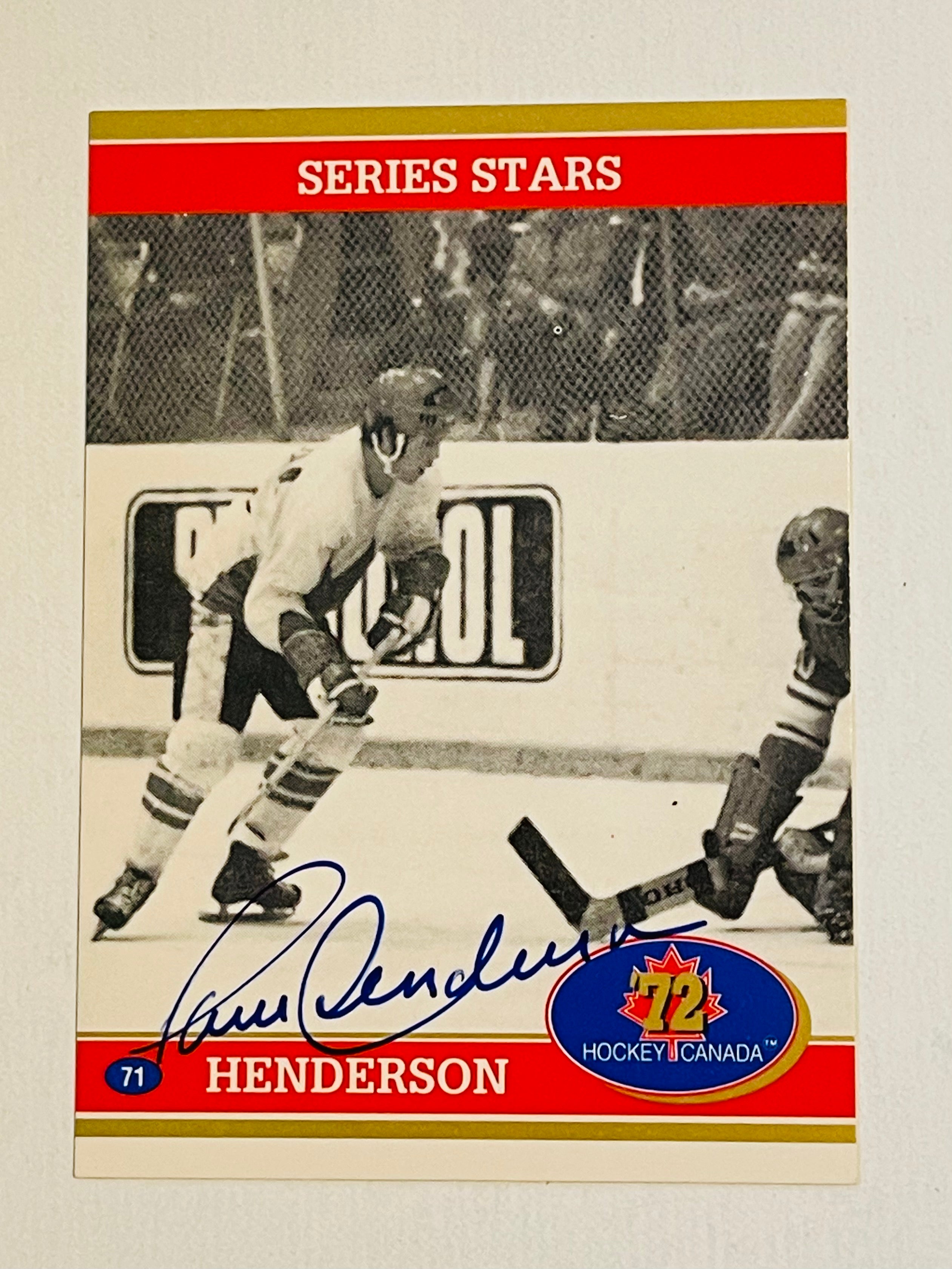 Team Canada Paul Henderson signed card with COA