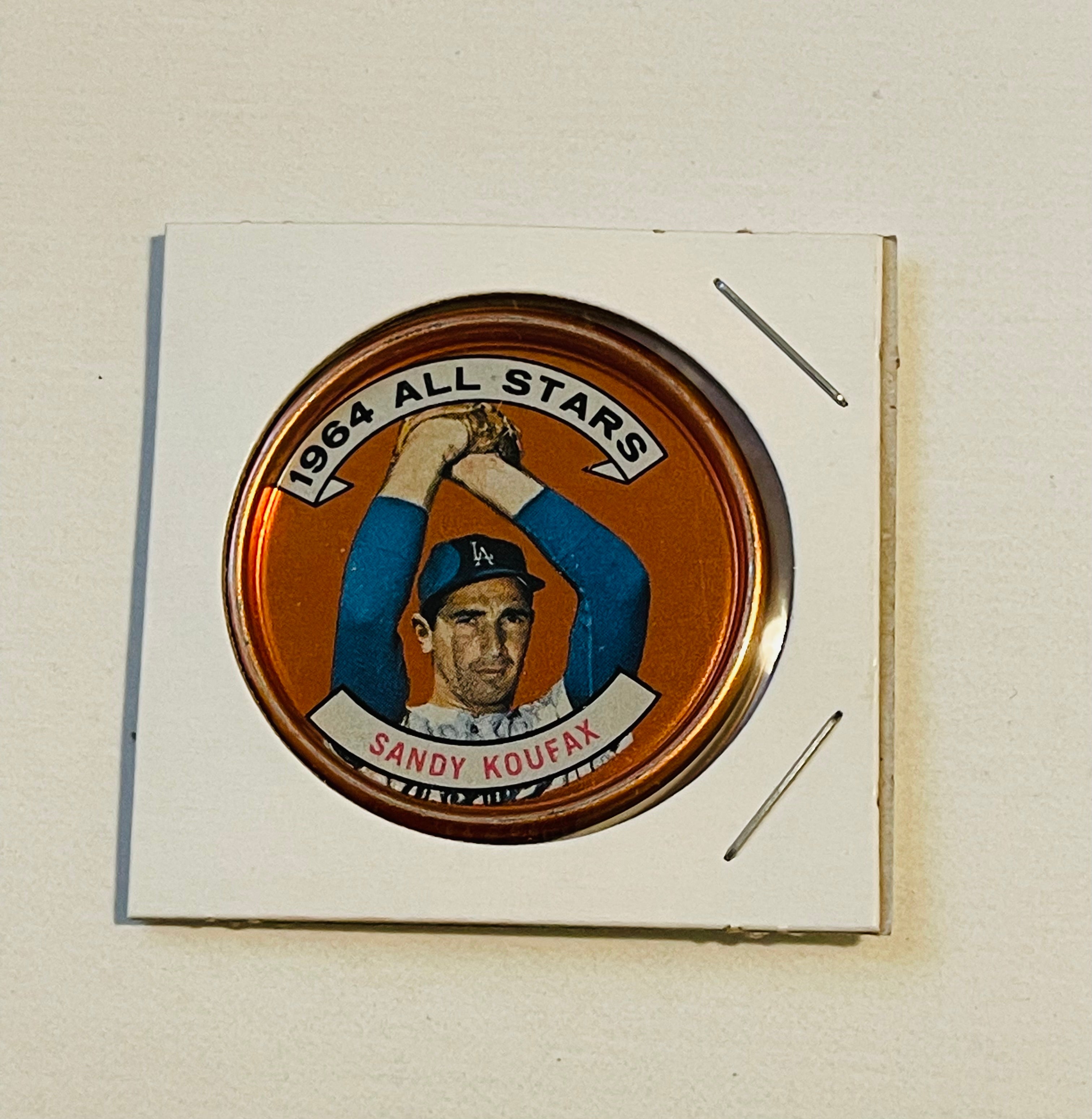 Sandy Koufax LA Dodger baseball metal coin 1964