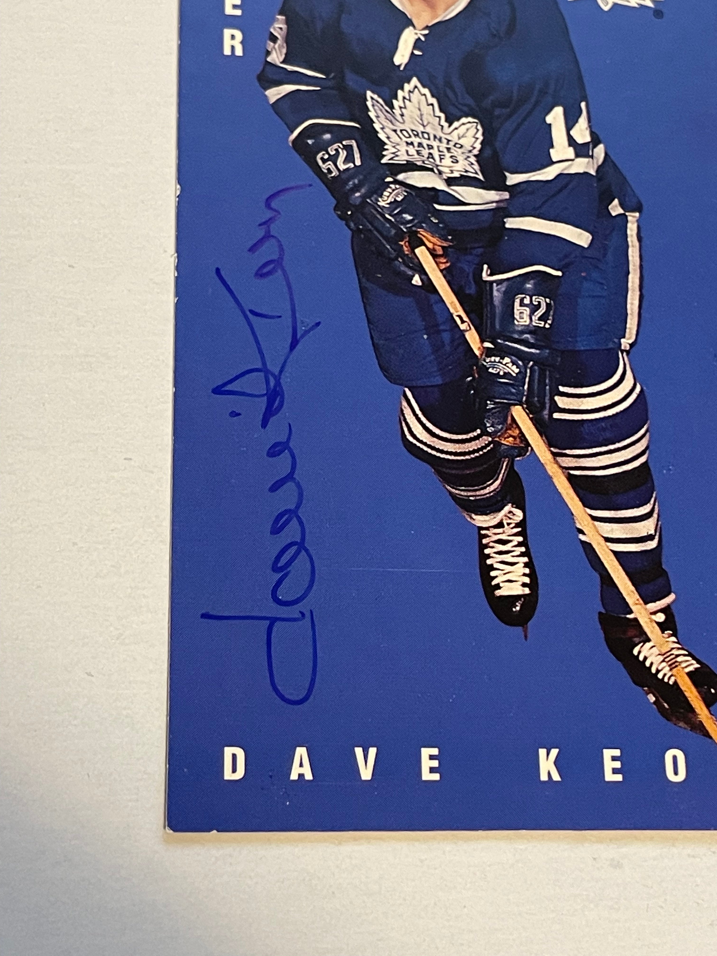 Dave Keon Toronto Maple Leafs autograph card with COA