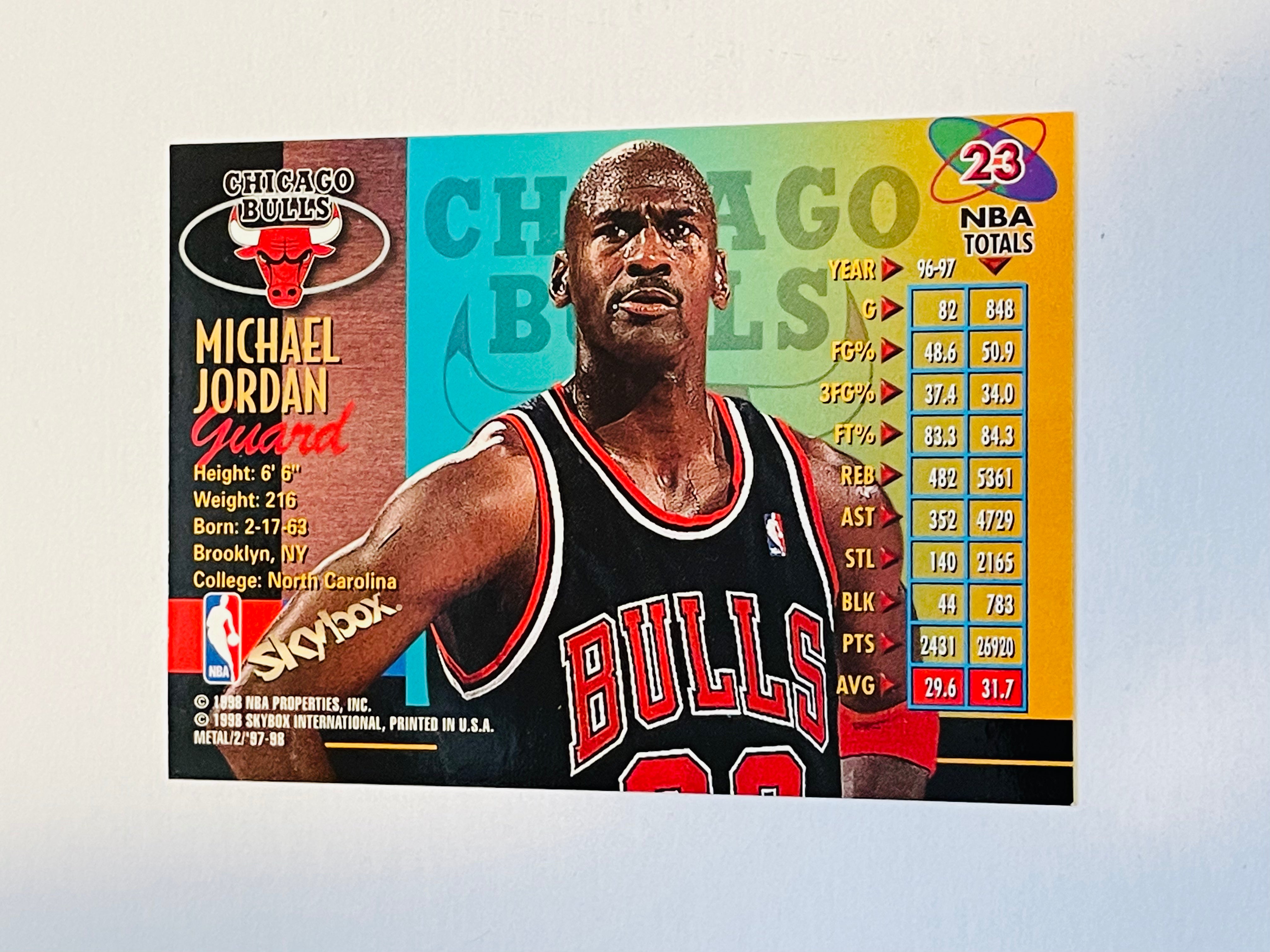 Michael Jordan Fleer Metal high grade condition basketball card