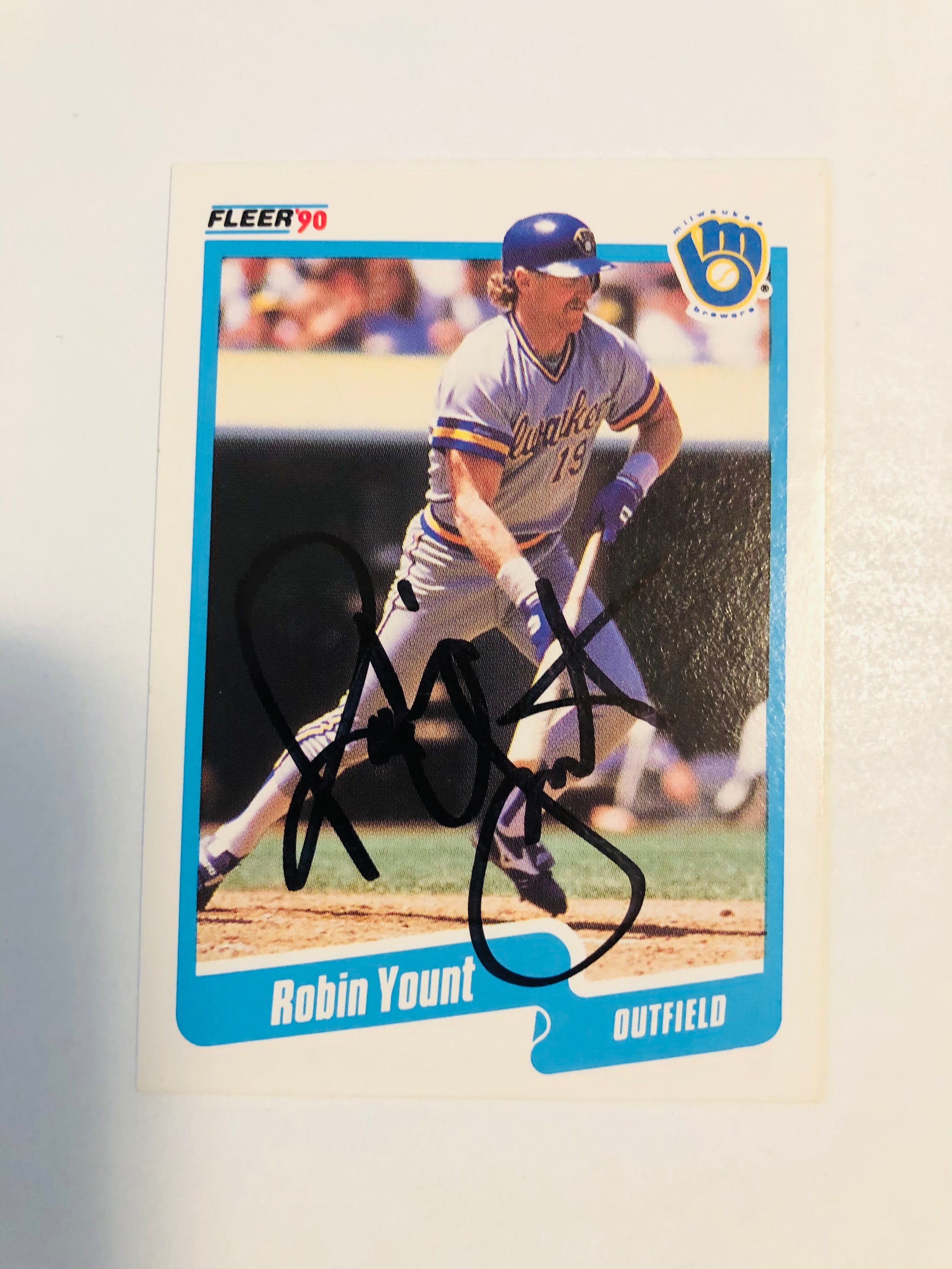 Robin Yount rare autograph baseball card with COA