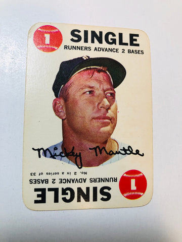1968 Topps Mickey Mantle baseball rare game card