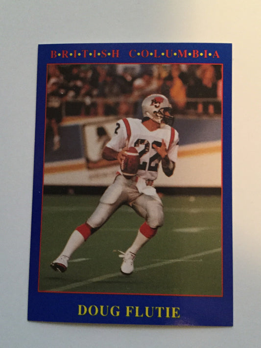 CFL football Doug Flutie rookie card 1990