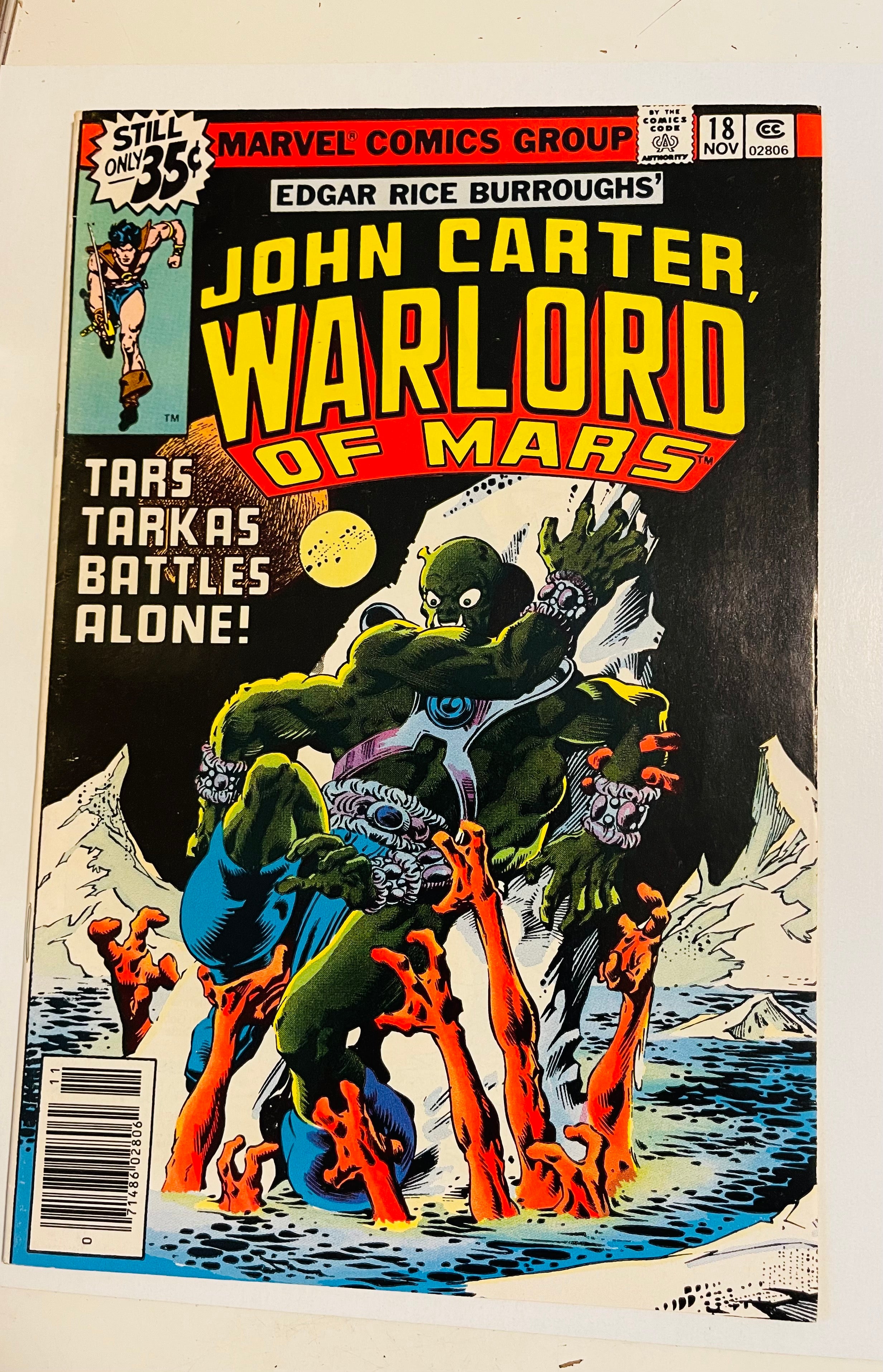 John Carter Warlord of Mars #18 comic with Frank Miller art 1978