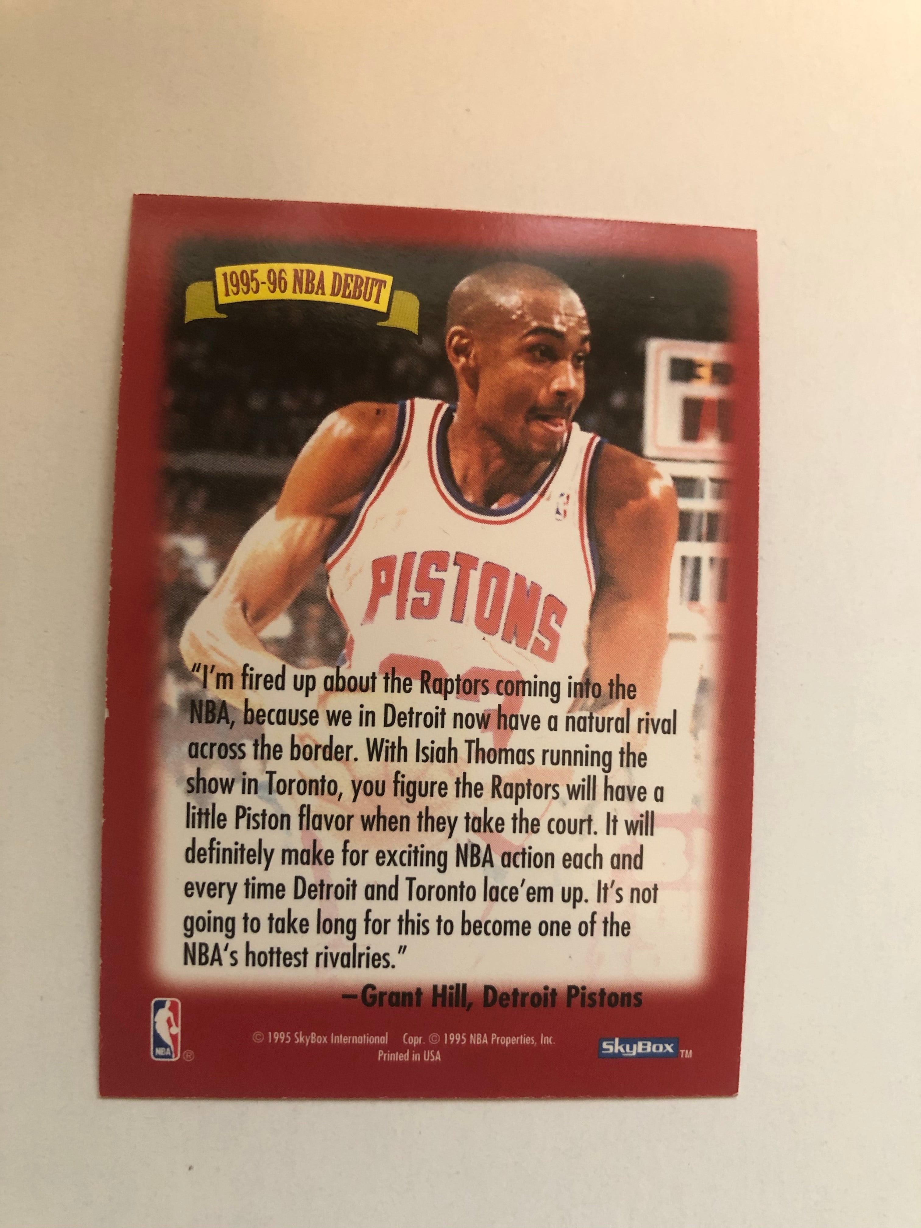 Toronto Raptors NBA Rare Skybox debut card 1995