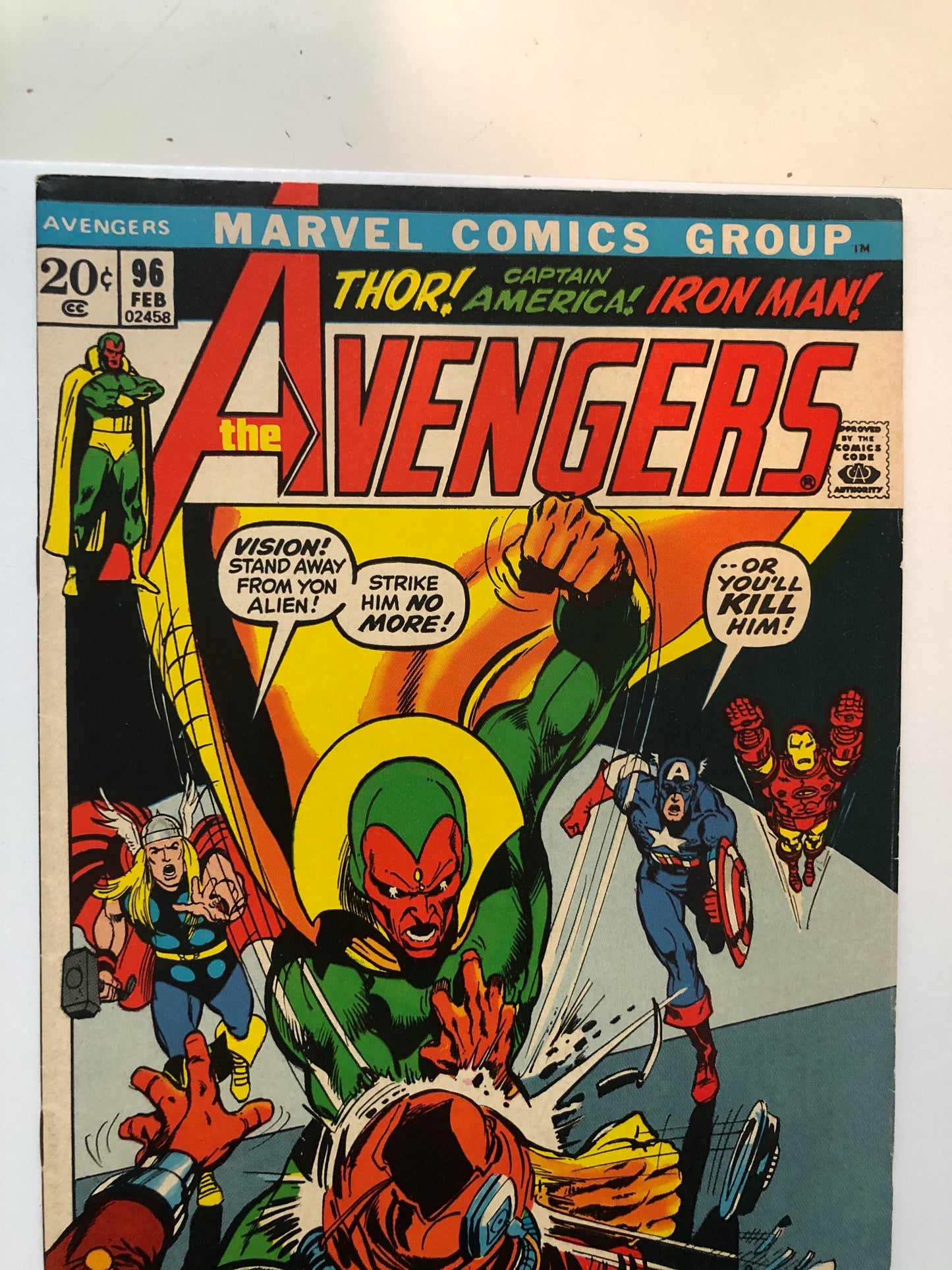 Avengers #96 Niel Adams art comic book 1971