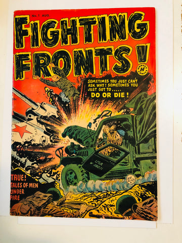 1952 Fighting Fronts rare #1 issue war comic book