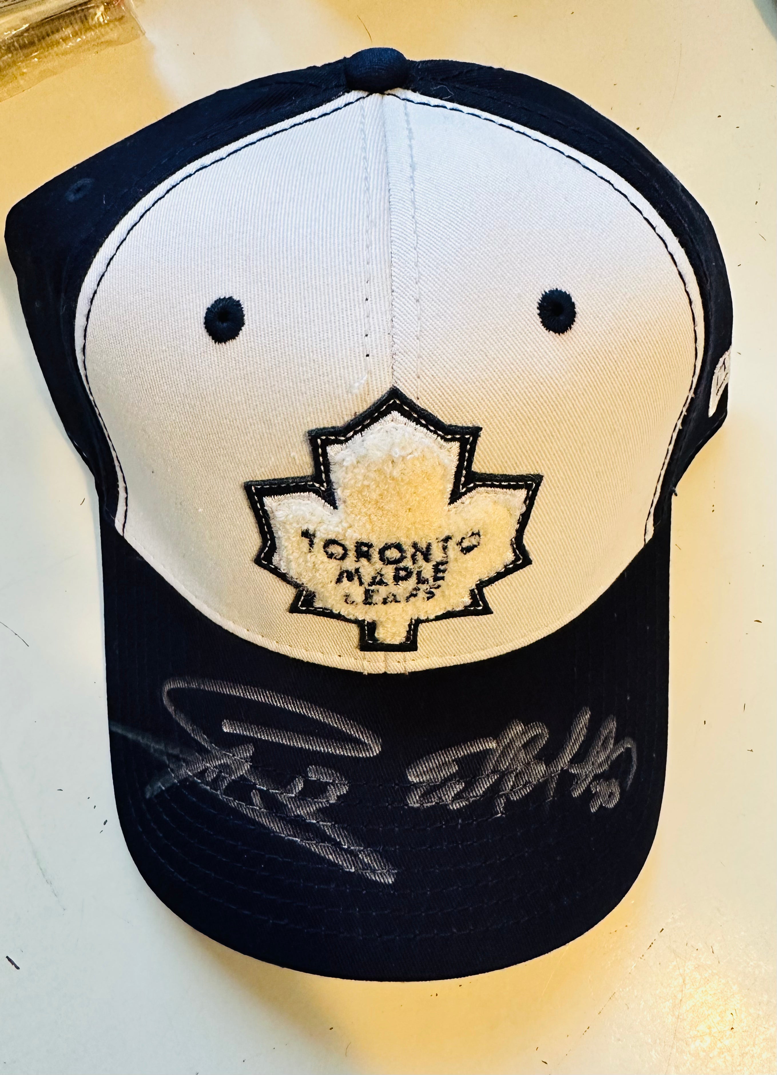 Toronto Maple Leafs hockey rare Mats Sundin and Ed Belfour double autograph hat with COA