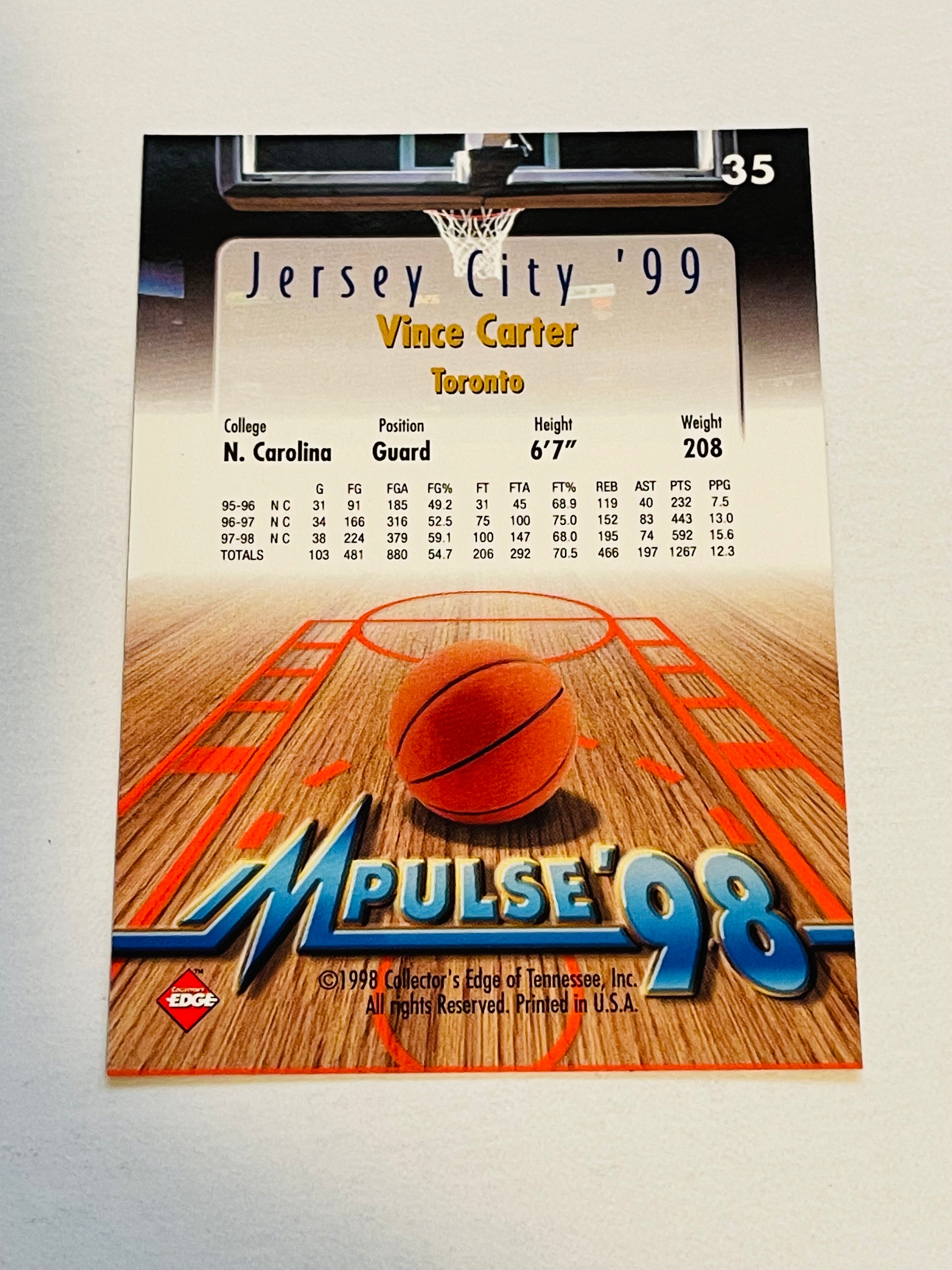 Vince Carter Toronto Raptors basketball rookie card 1998
