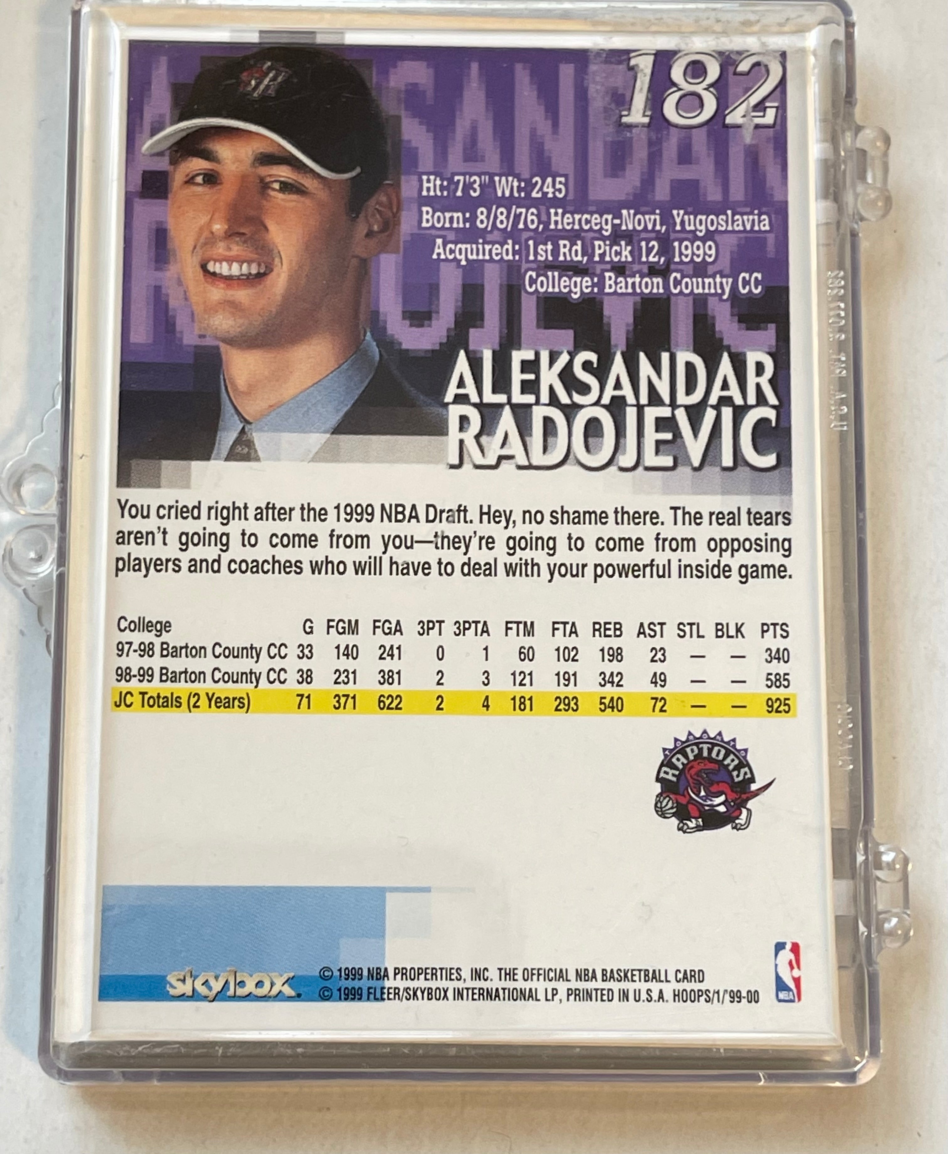 Toronto Raptors basketball team cards set 1999