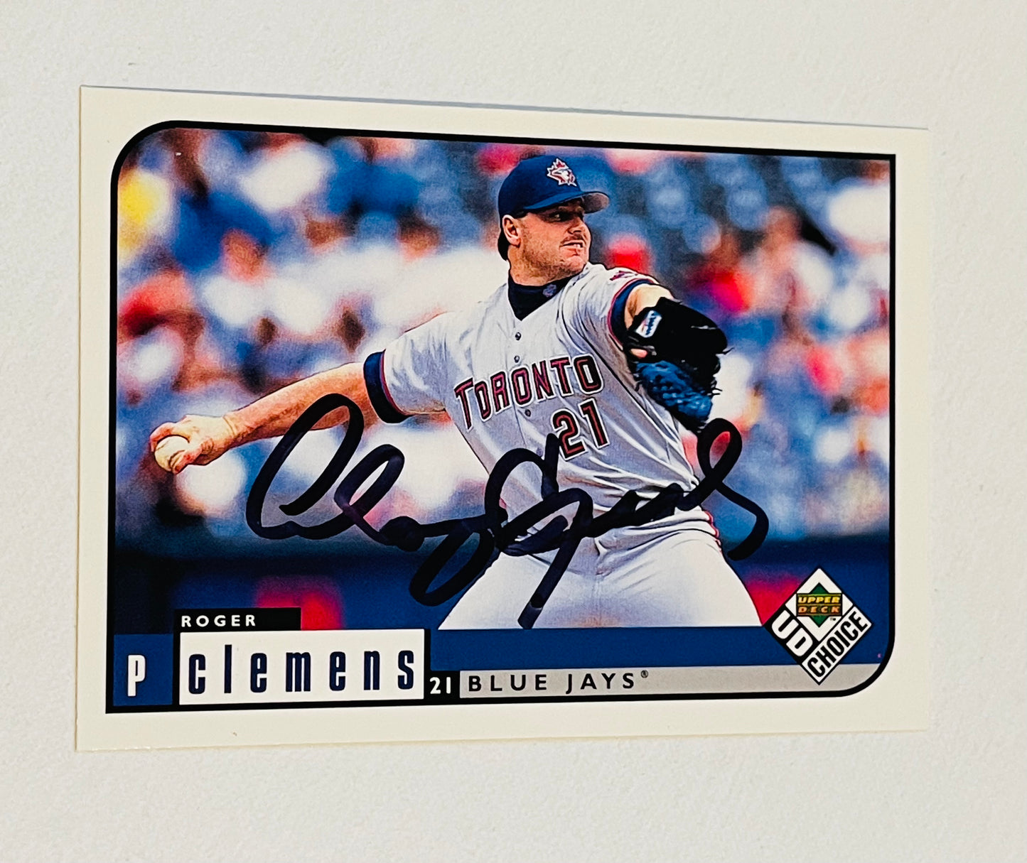 Roger Clemens rare Blue jays autograph baseball card with COA