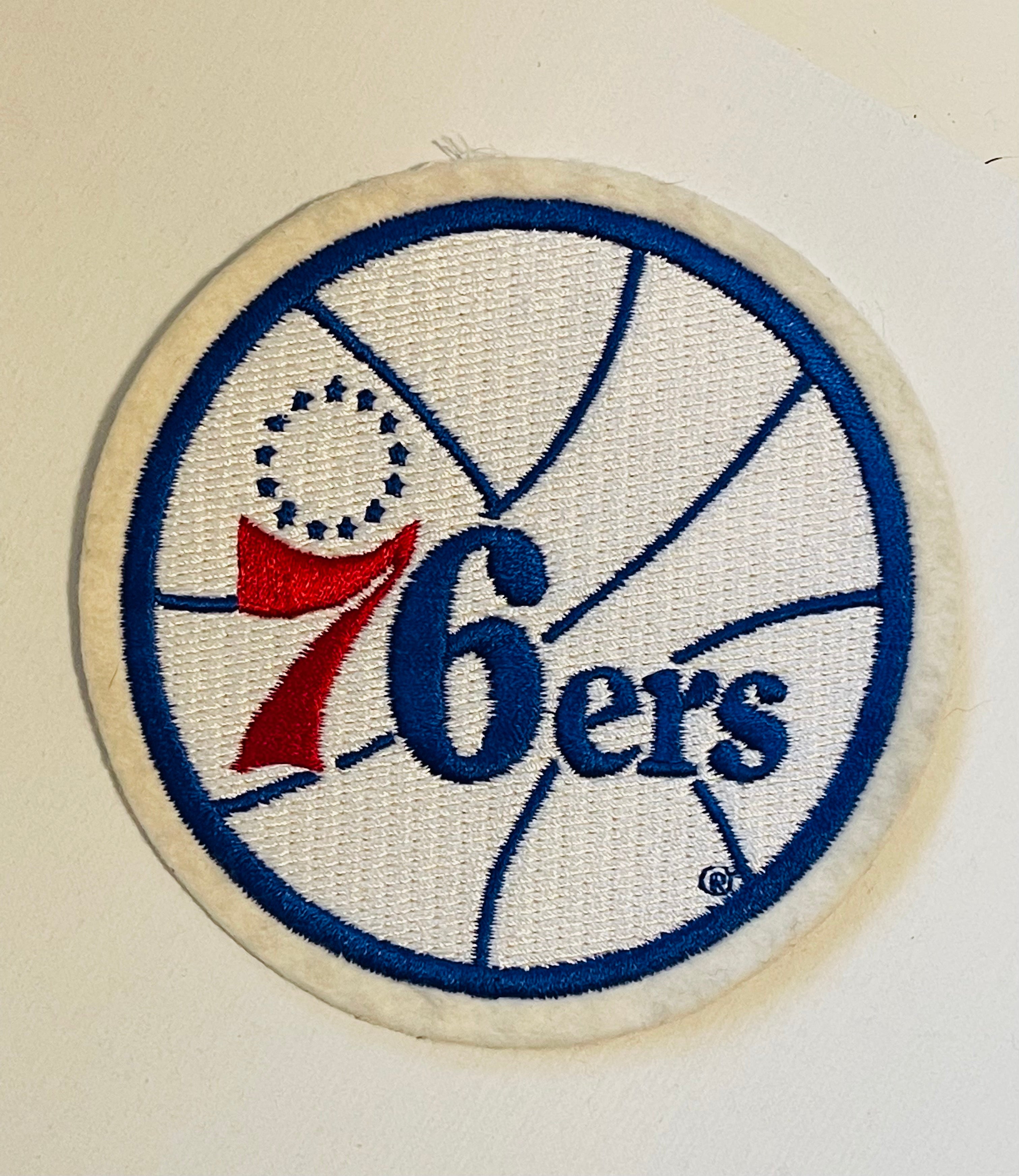 76ers vintage large 5 inch basketball patch 1990s