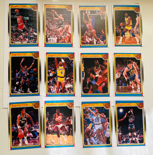 1988 Fleer basketball 12 All-Stars cards set