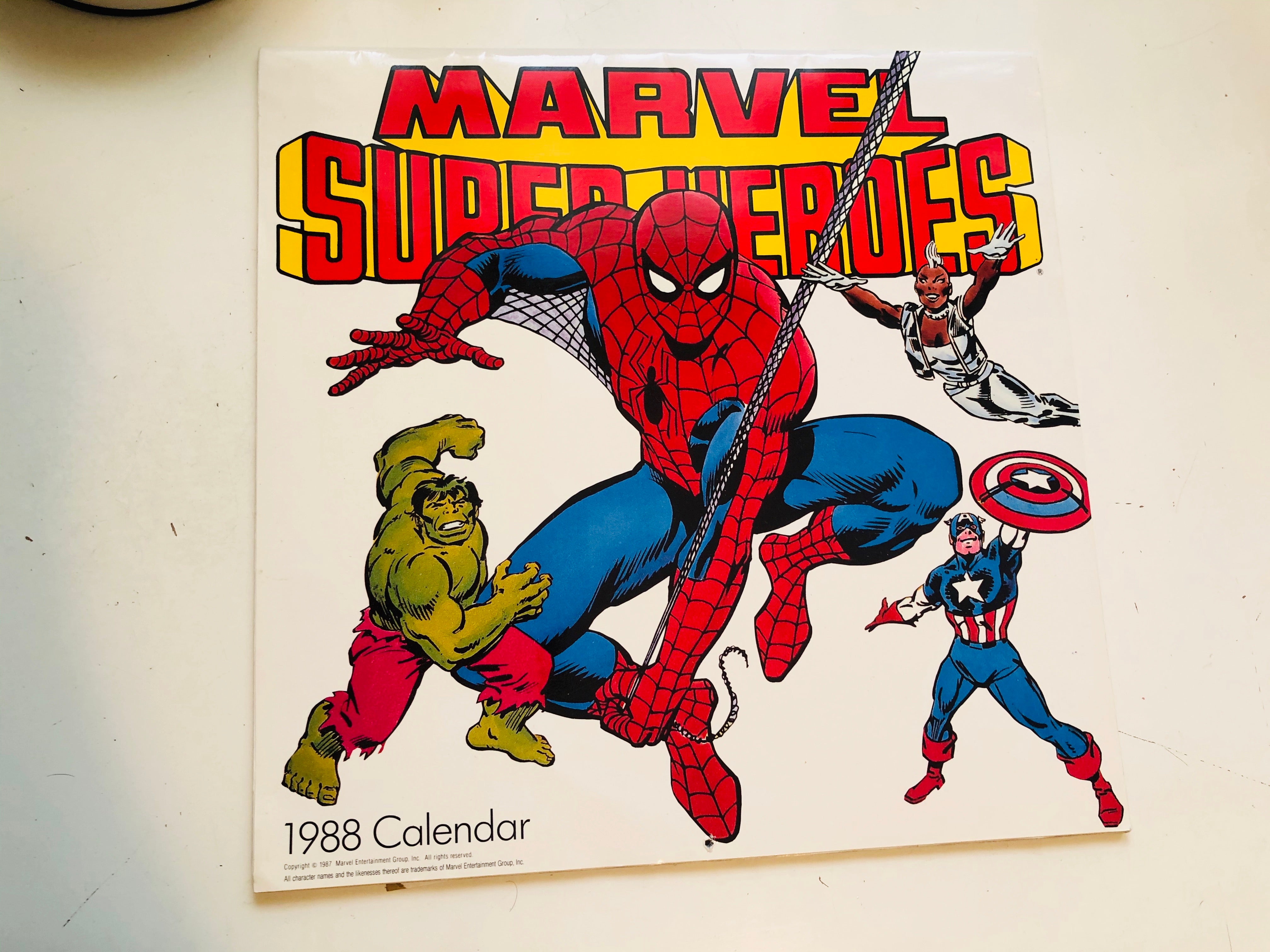 Marvel Superheroes calendar 1988