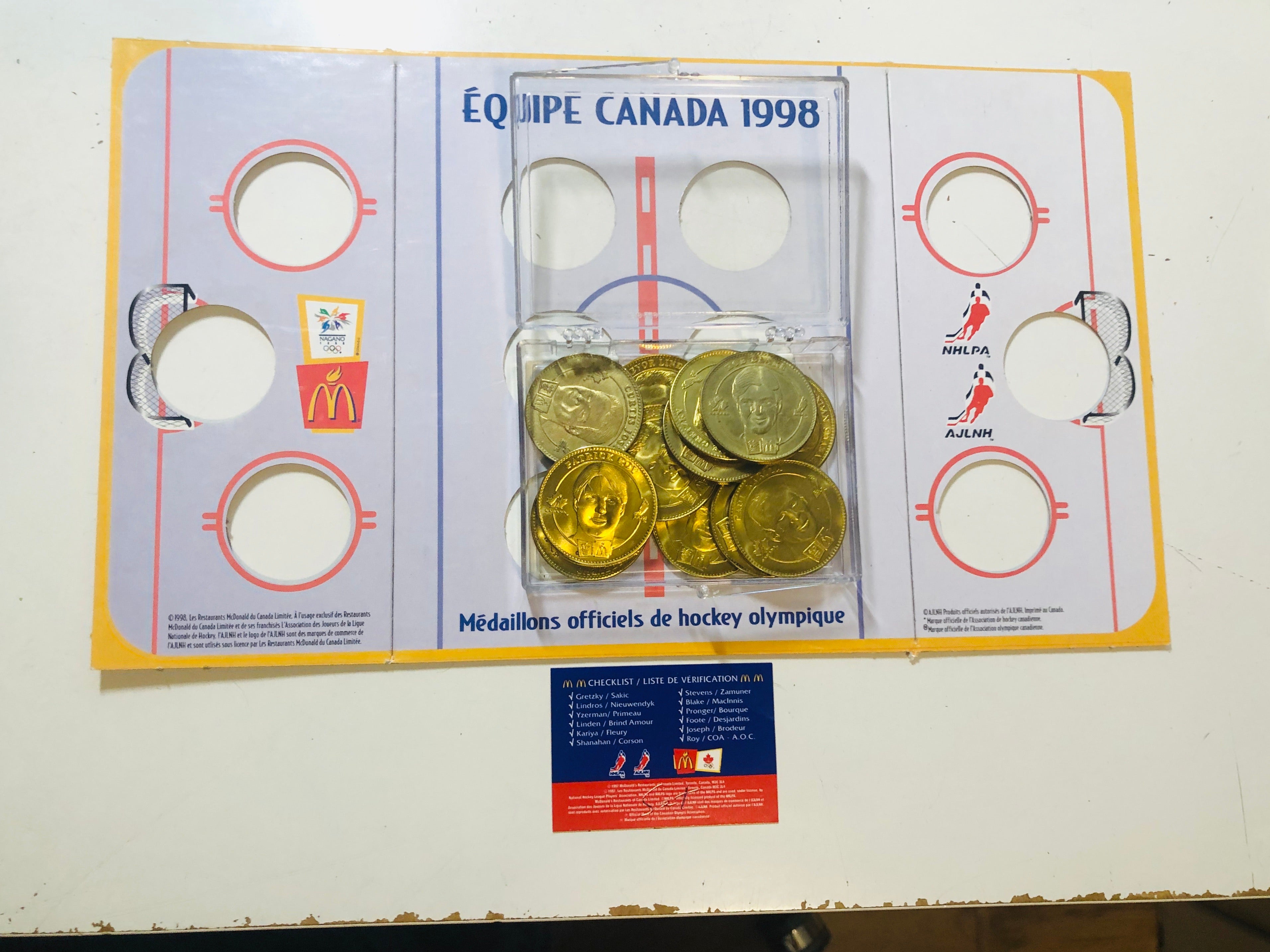 Team Canada Olympic hockey coins set 1998