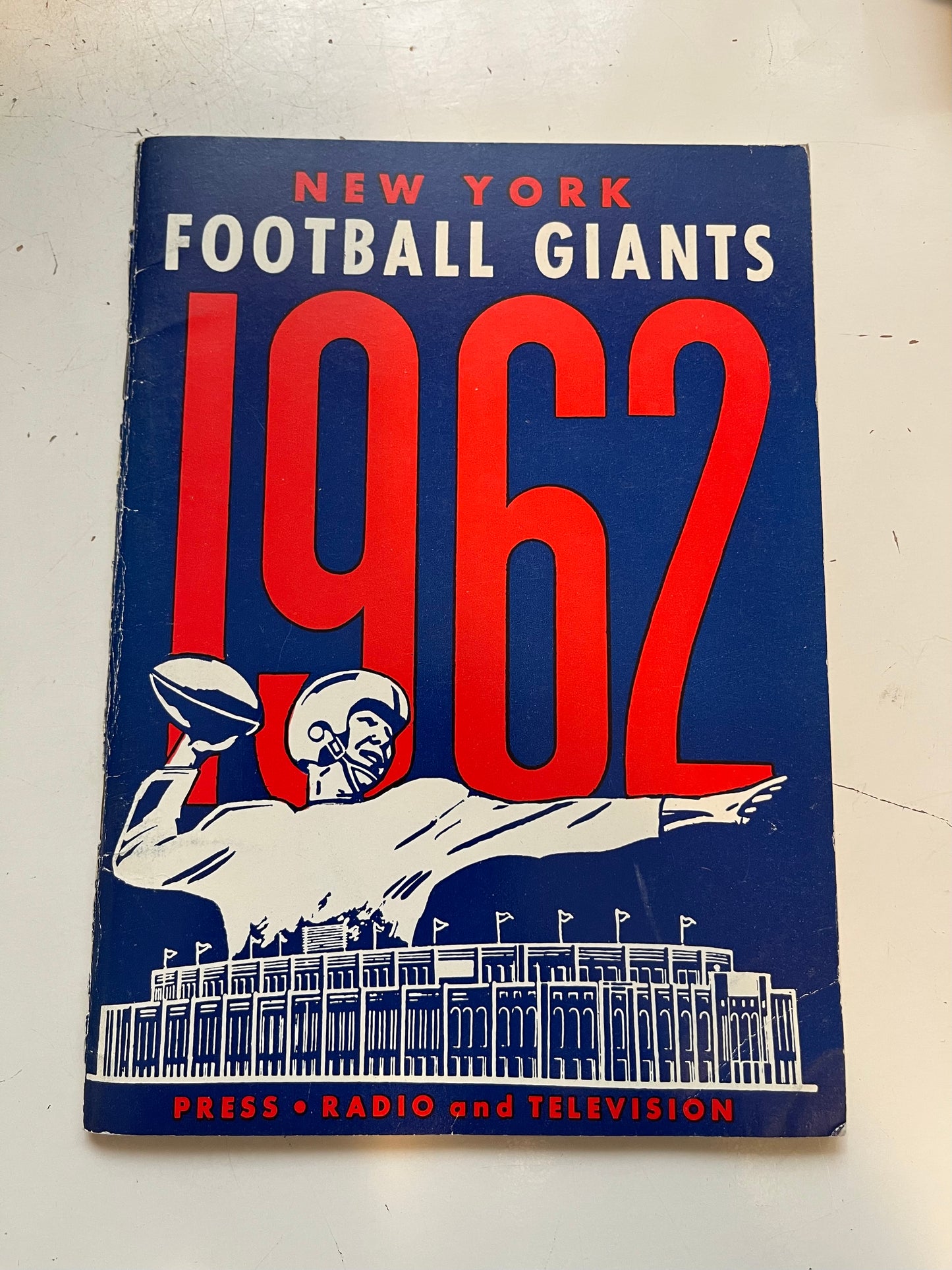 New York Giants football rare media press guide 1962