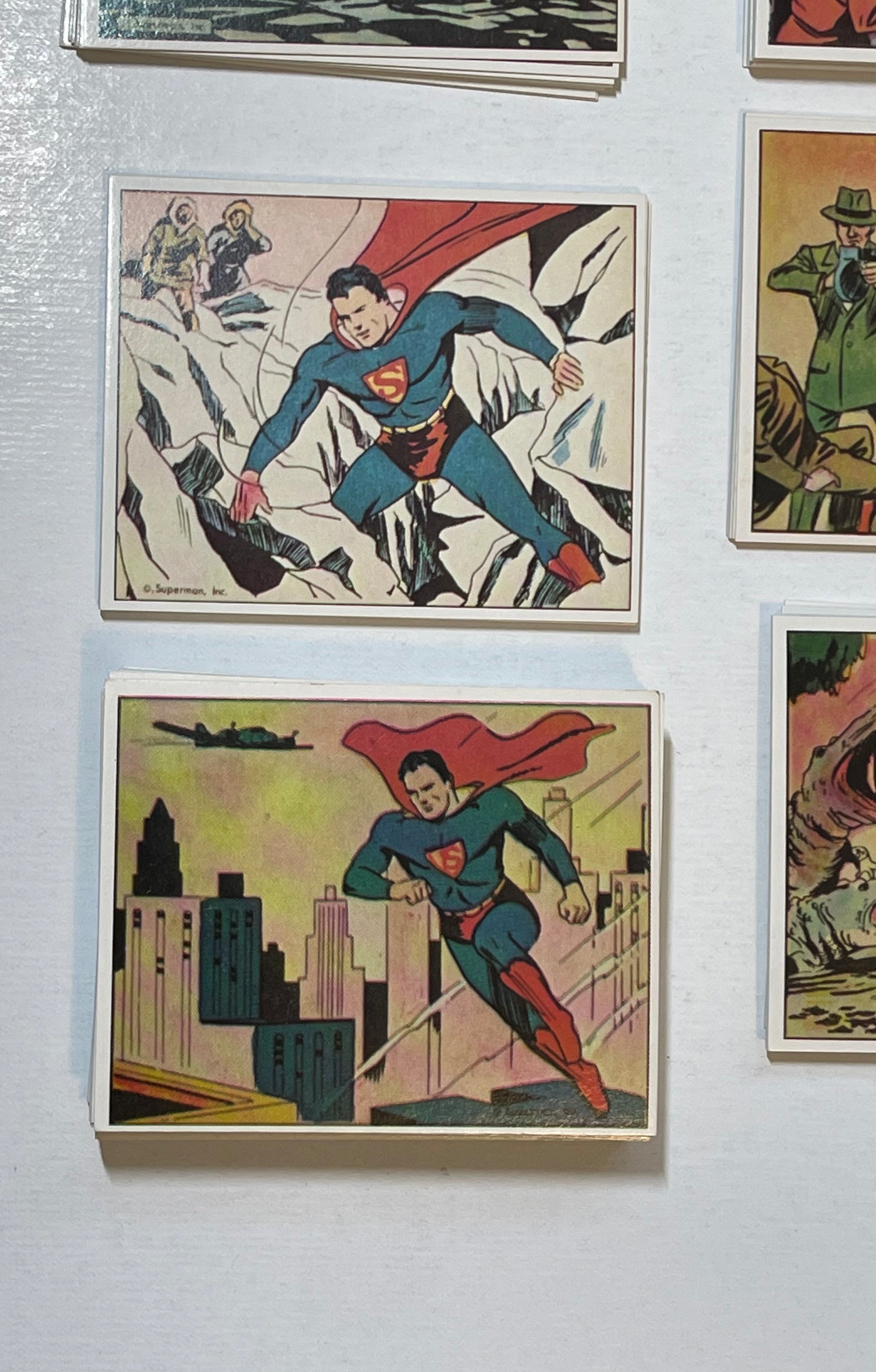rare superman cards Superman 1940 comics cards rare reprint set 1984