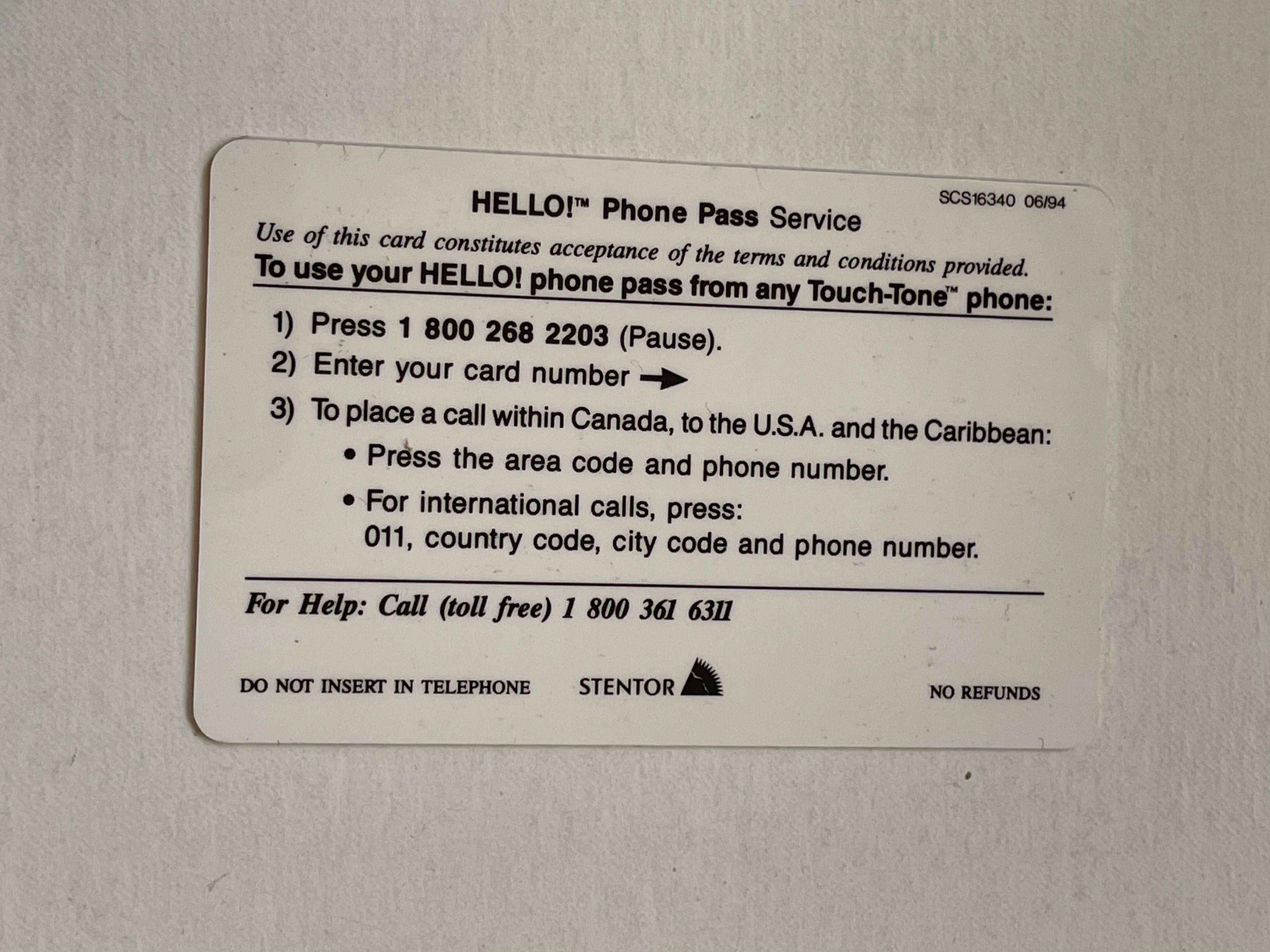 Hockey Hall of Fame rare NHL Bell phonecard 1994