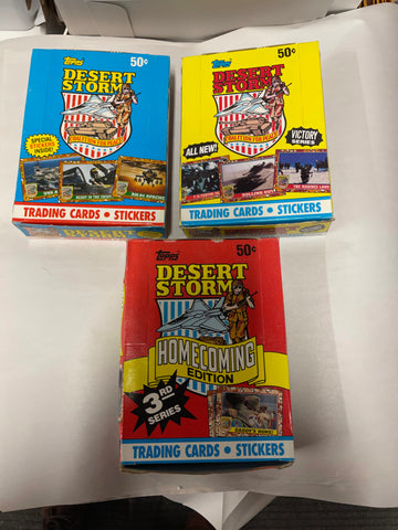 Desert Storm Topps series 1,2 and 3 full boxes lot deal 1991