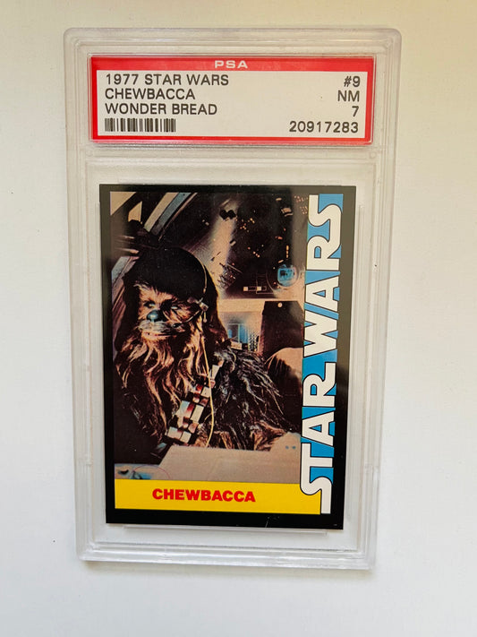 Star Wars Chewbacca PSA 7 high grade wonder bread card 1977