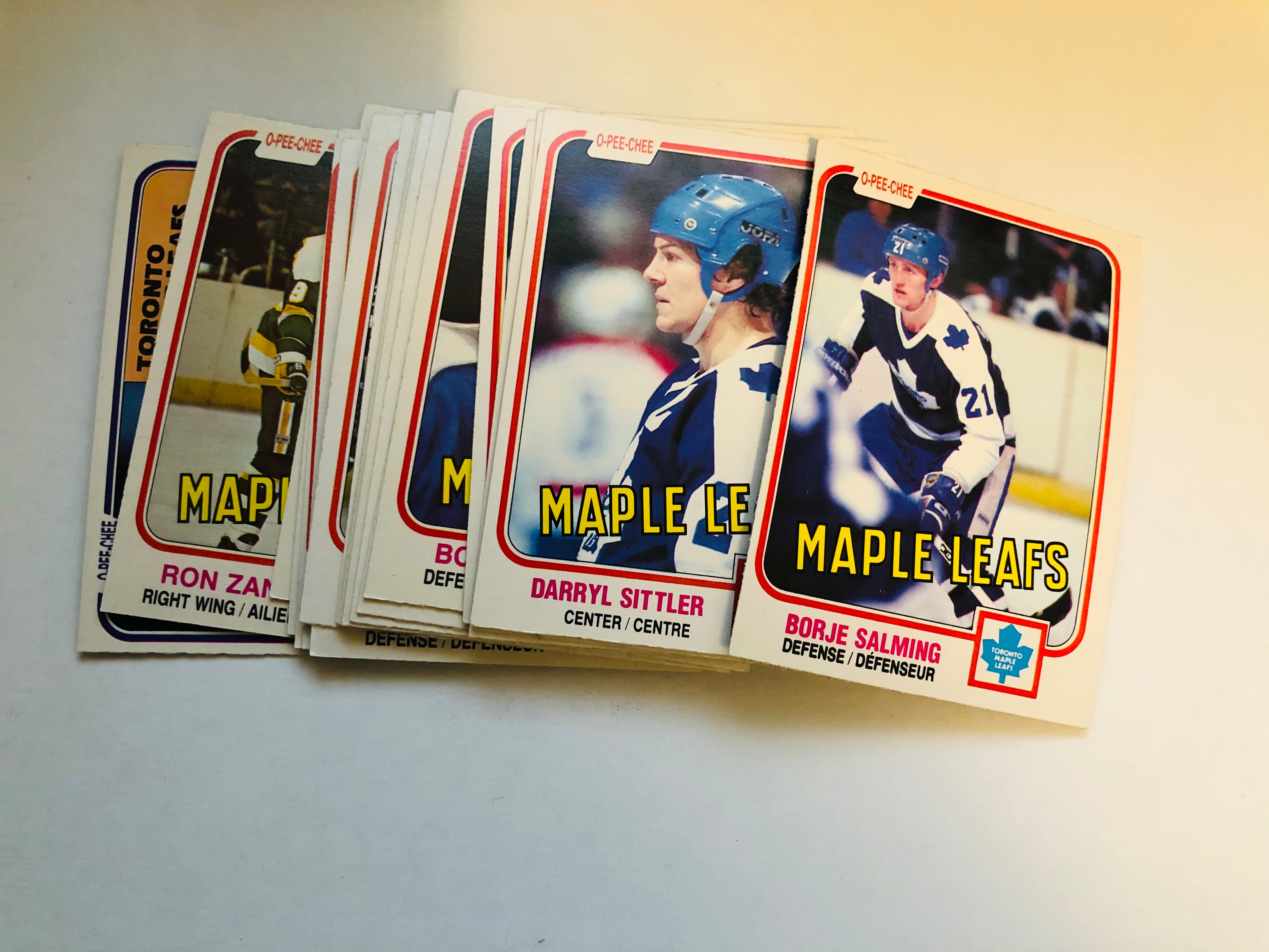 1981 O-pee-chee Hockey Toronto Maple Leafs team set