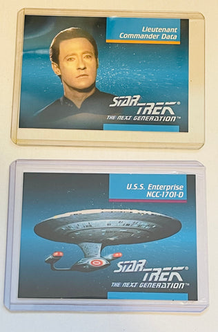 Star Trek Next Generation two sample promo cards 1992