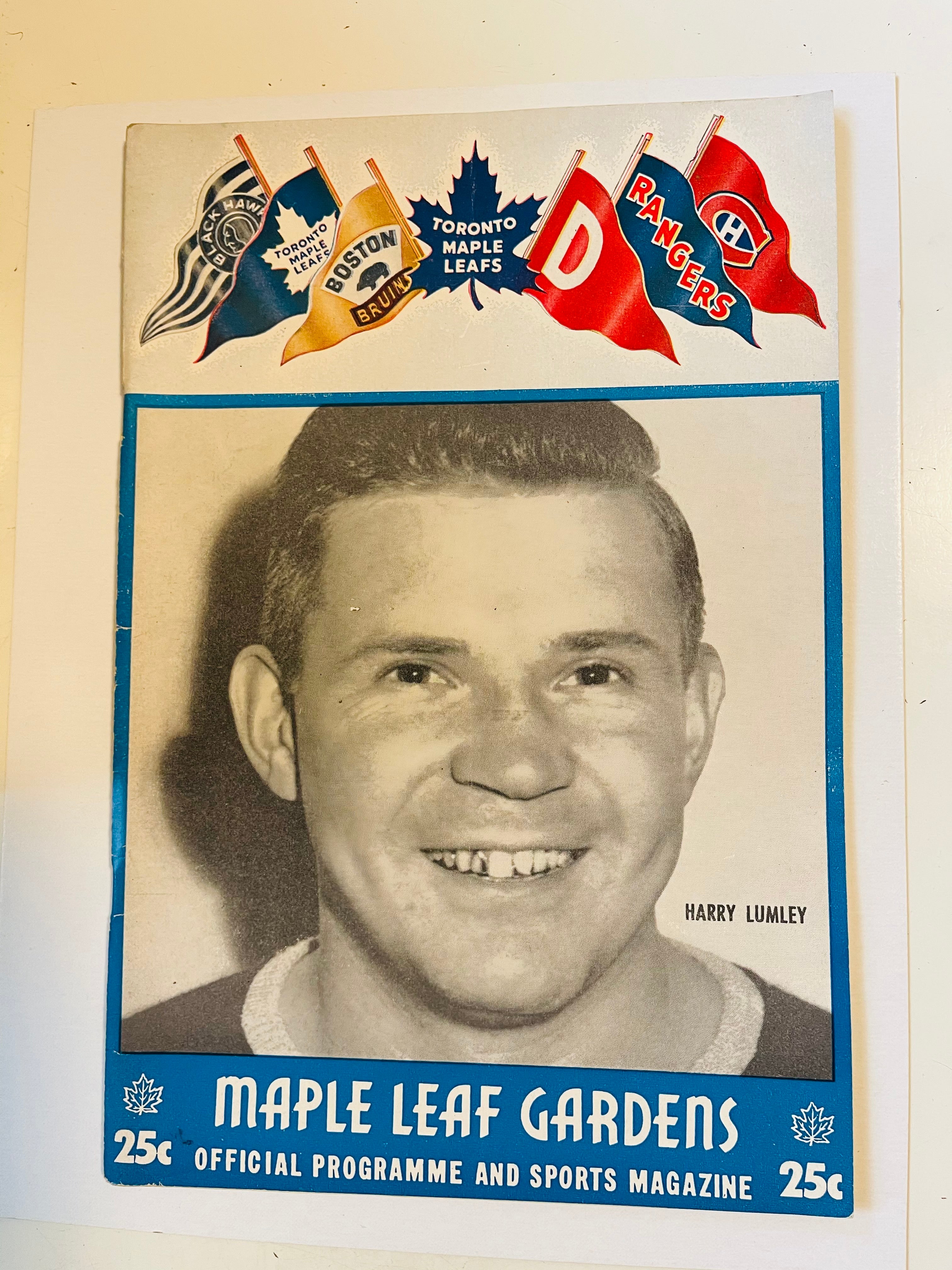 Maple Leaf Gardens rare hockey game program Dec17,1955