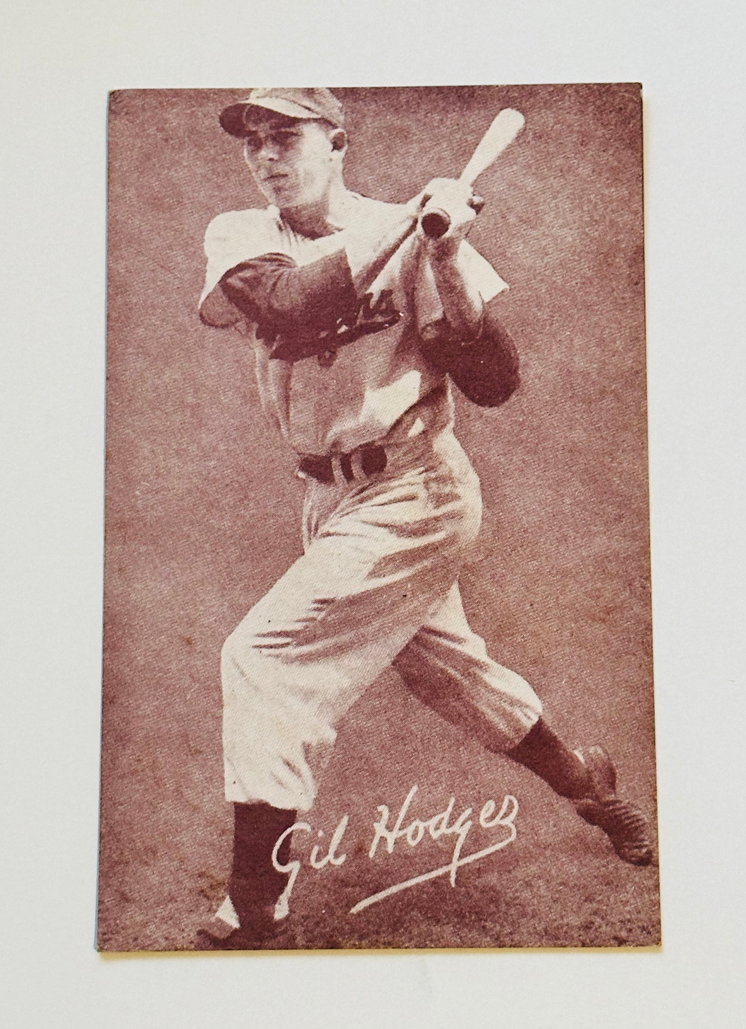 Gil Hodges rare baseball Exhibit card 1947