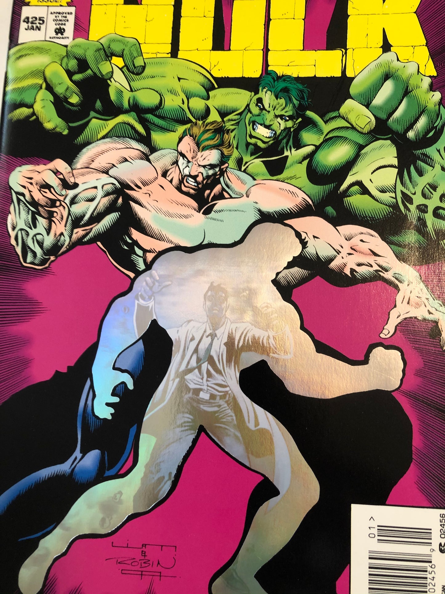 Incredible Hulk #425 hologram cover comic book