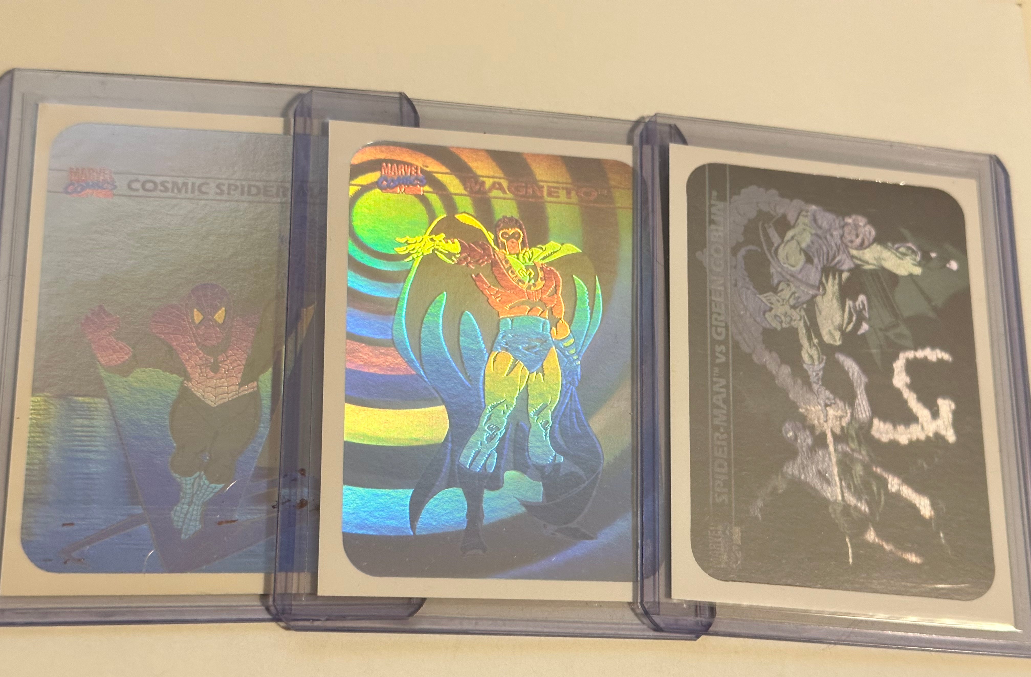 Marvel Universe first series rare 5 cards hologram insert cards set 1990