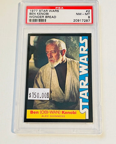 Star Wars Wonderbread Obi-won Kenobi PSA 8 graded card 1977