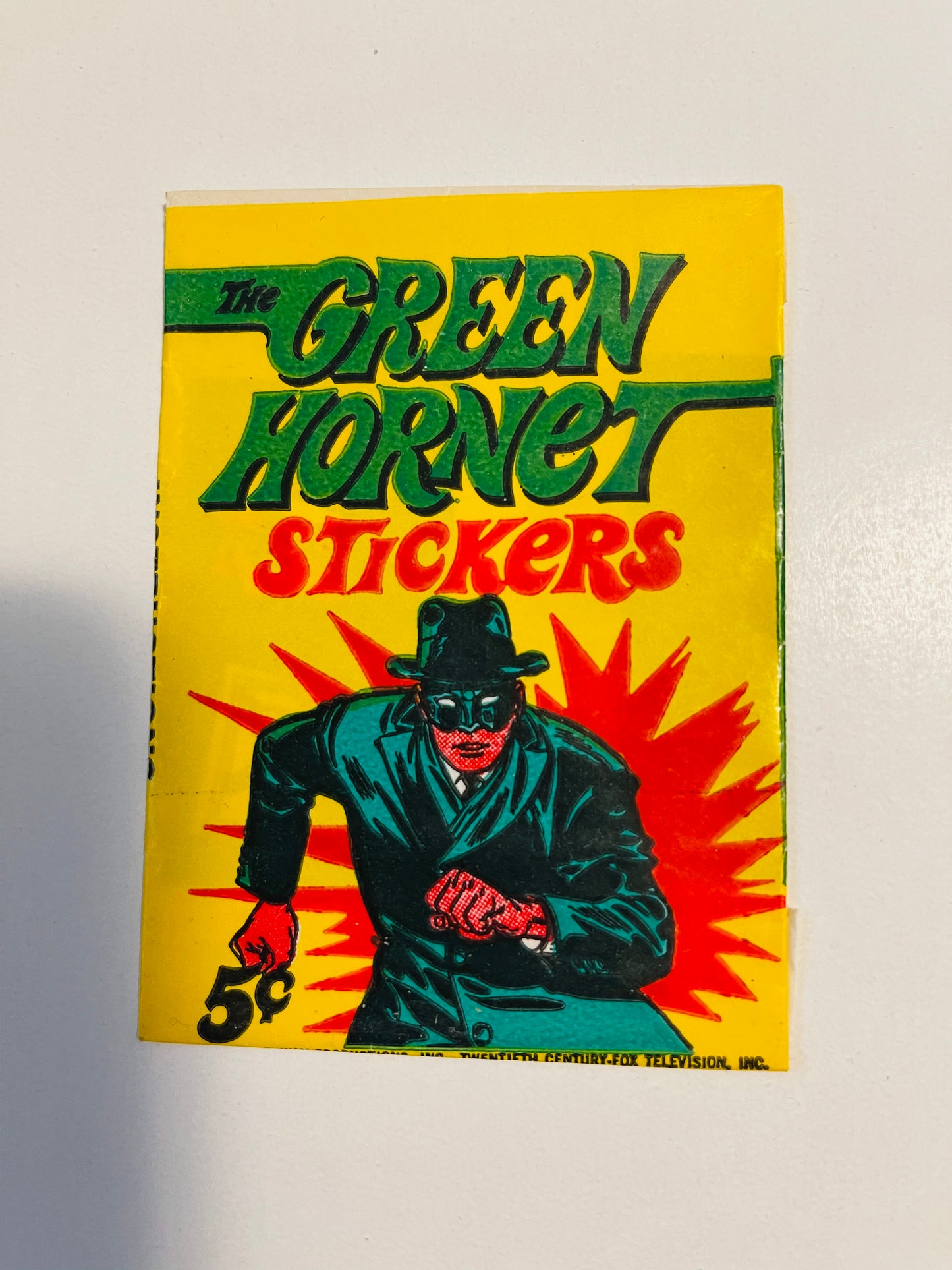 Green Hornet TV show Opc Canadian rare sticker wrapper 1967