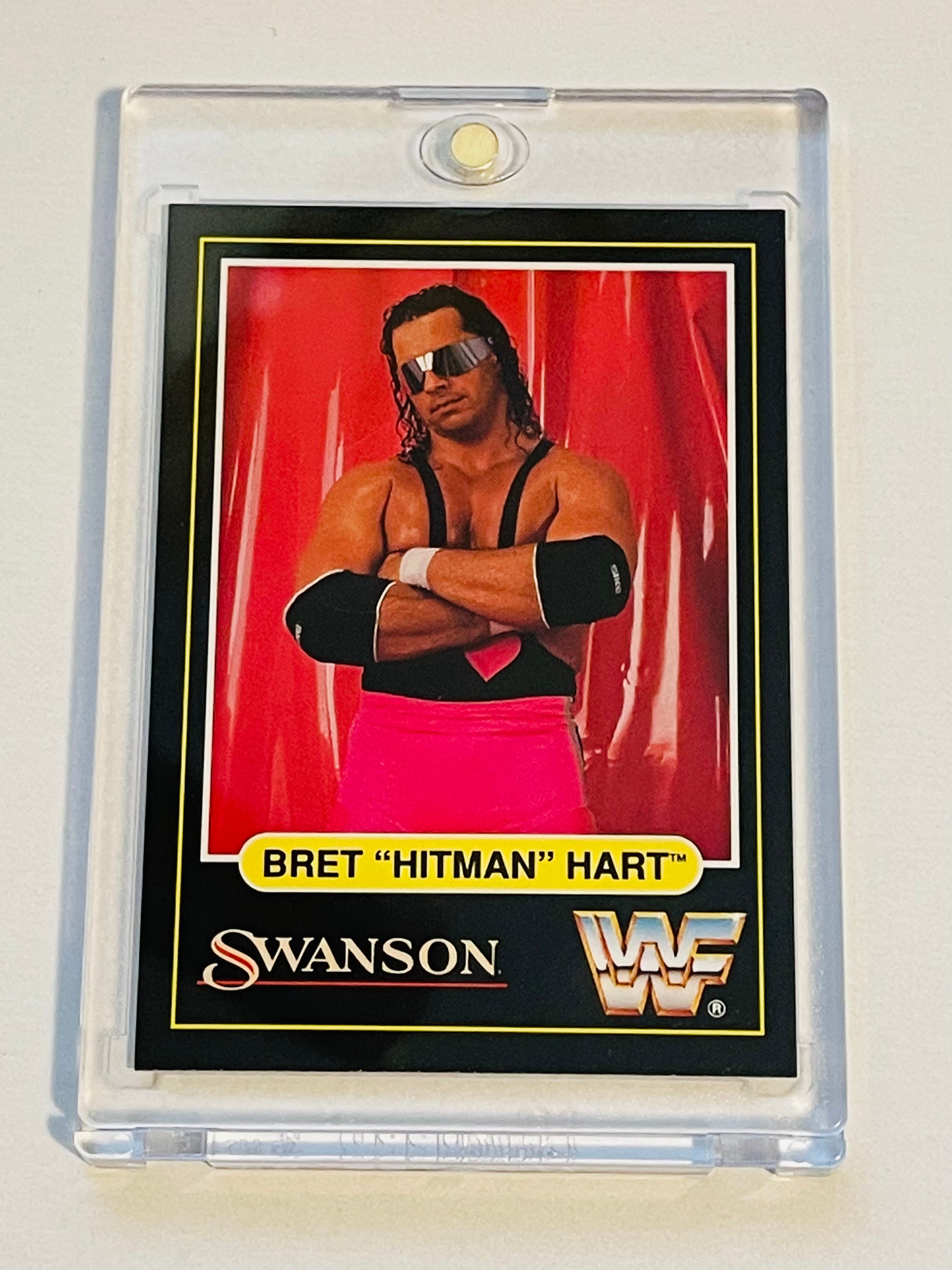 Brett Hart Swansons high grade condition rare rookie wrestling card 1991